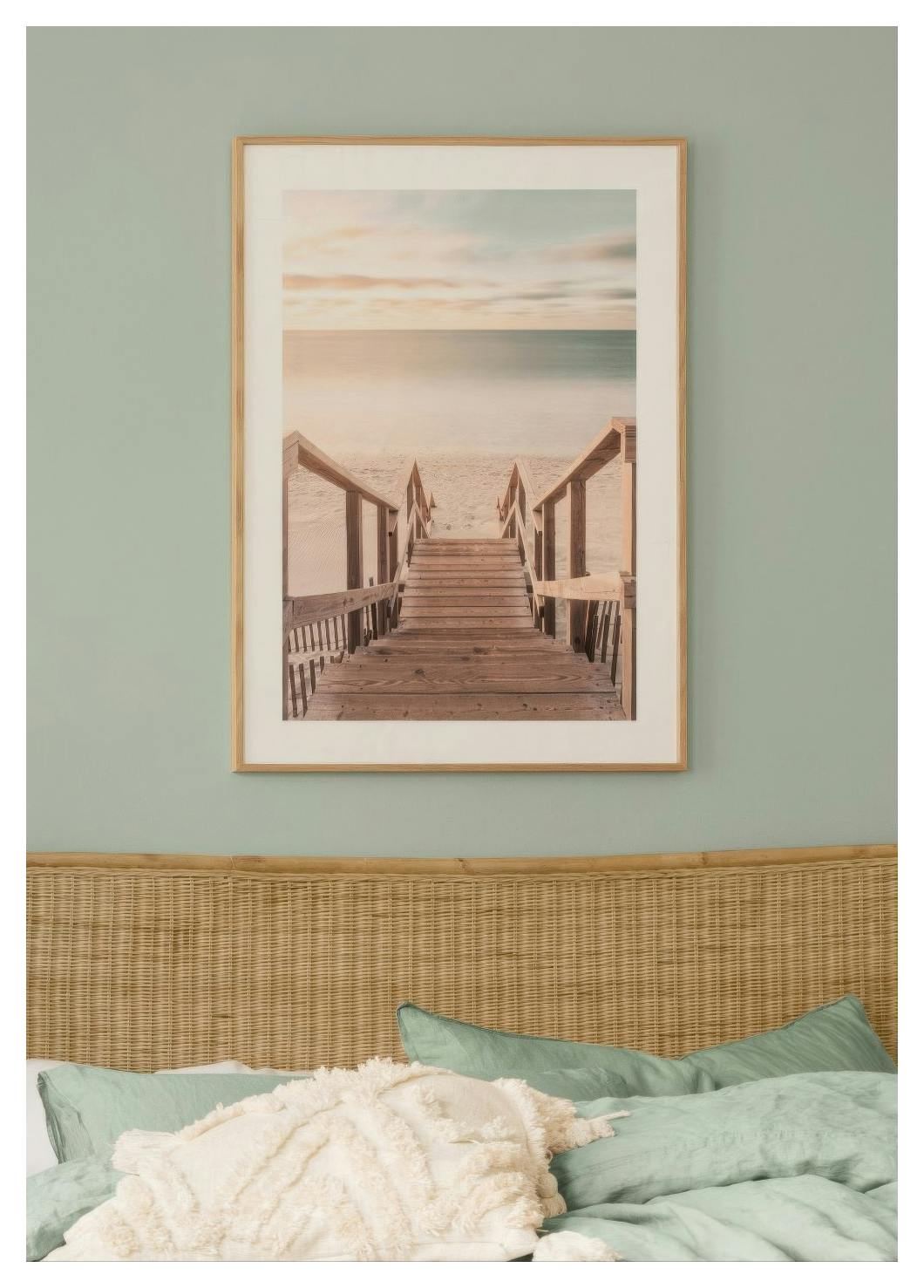 Sunrise Beach Stairs Poster (30x40 cm) - Poster Store