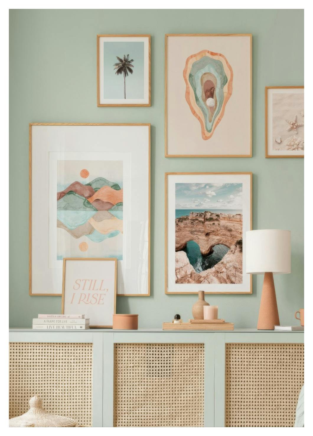 Heart-shaped Cliffs Poster (30x40 cm) - Poster Store