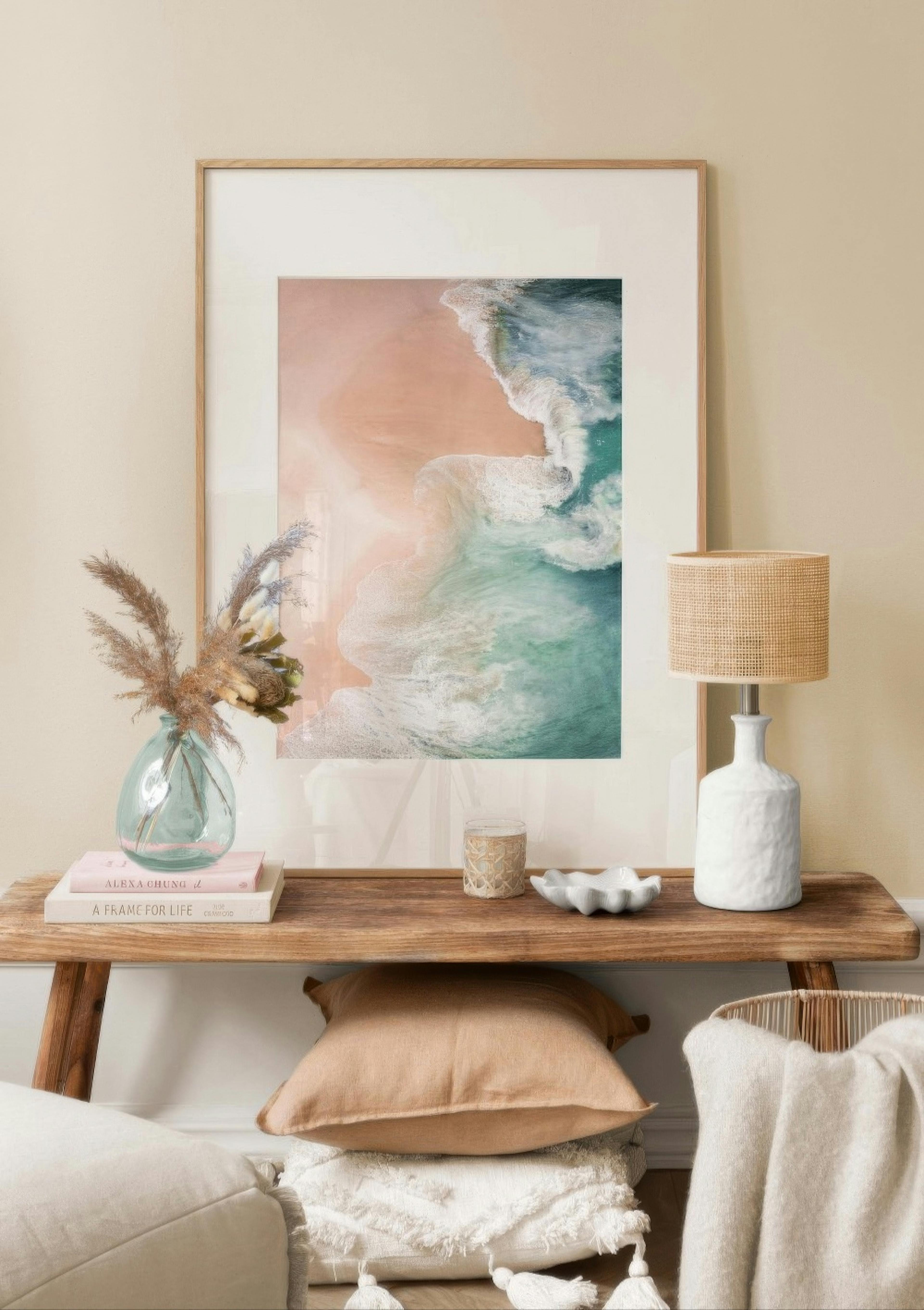 Mer Bleue Turquoise Vue du Dessus Poster thumbnail