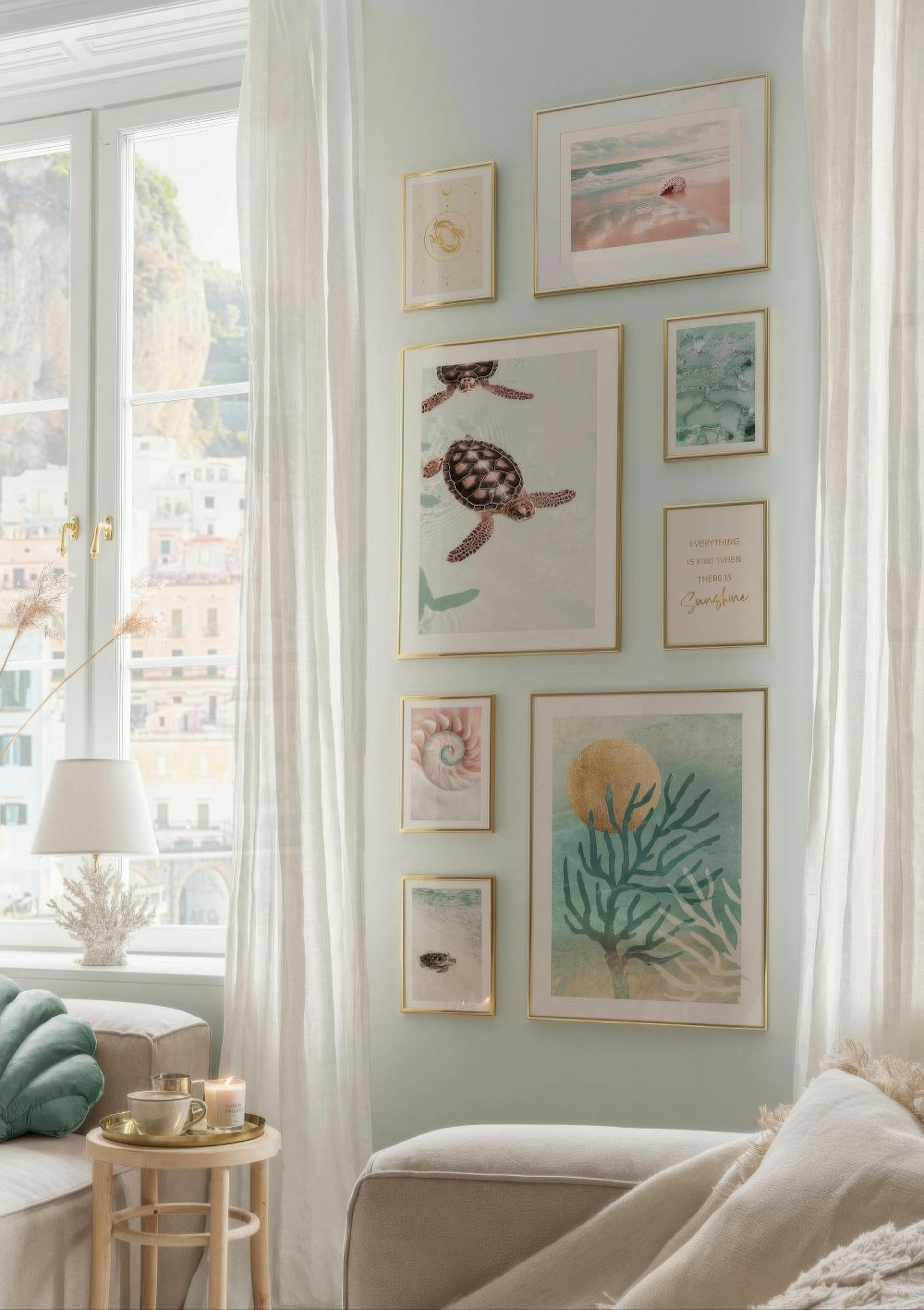 Seashell on Beach Poster thumbnail