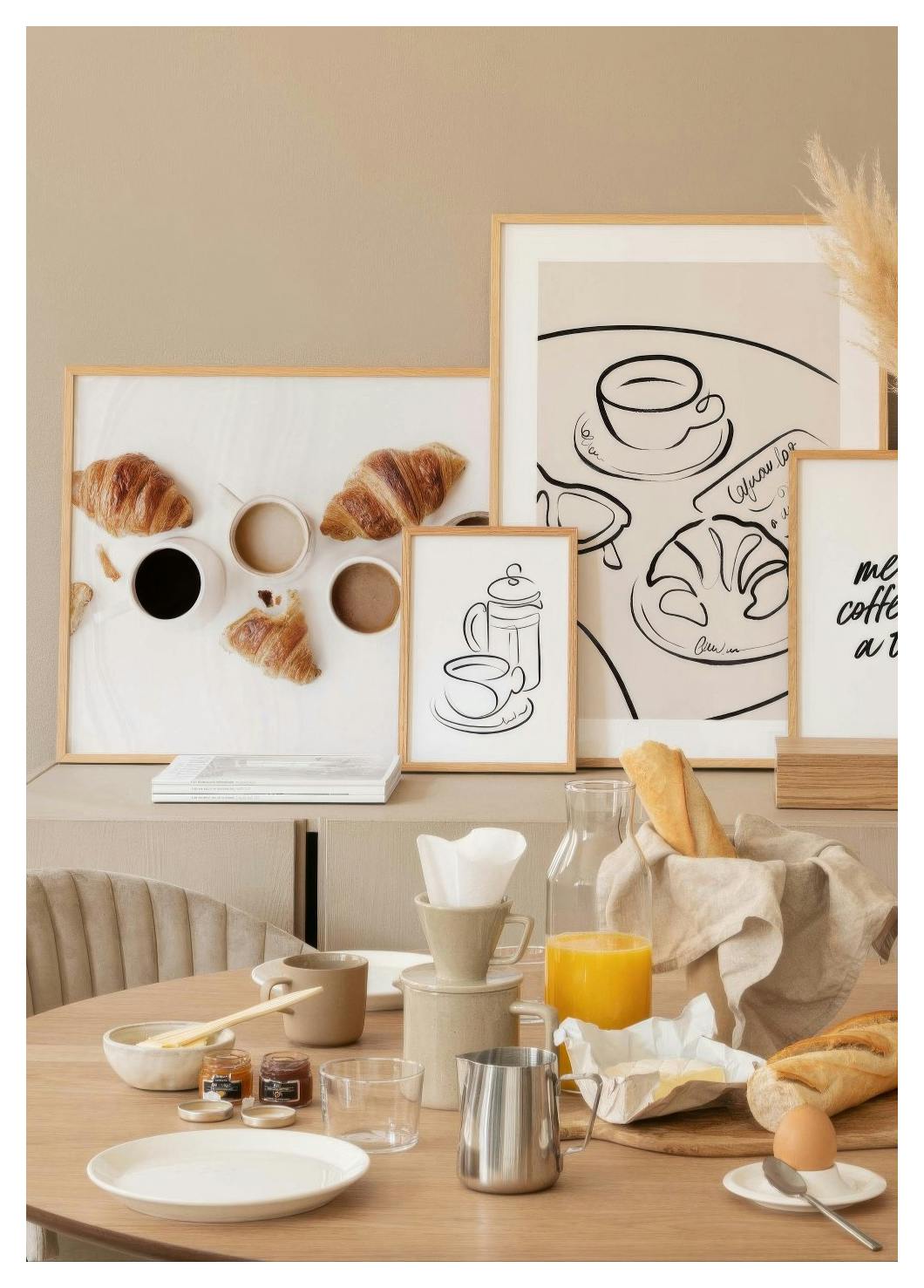 Coffee Line Art Poster (21x30 cm) - Poster Store