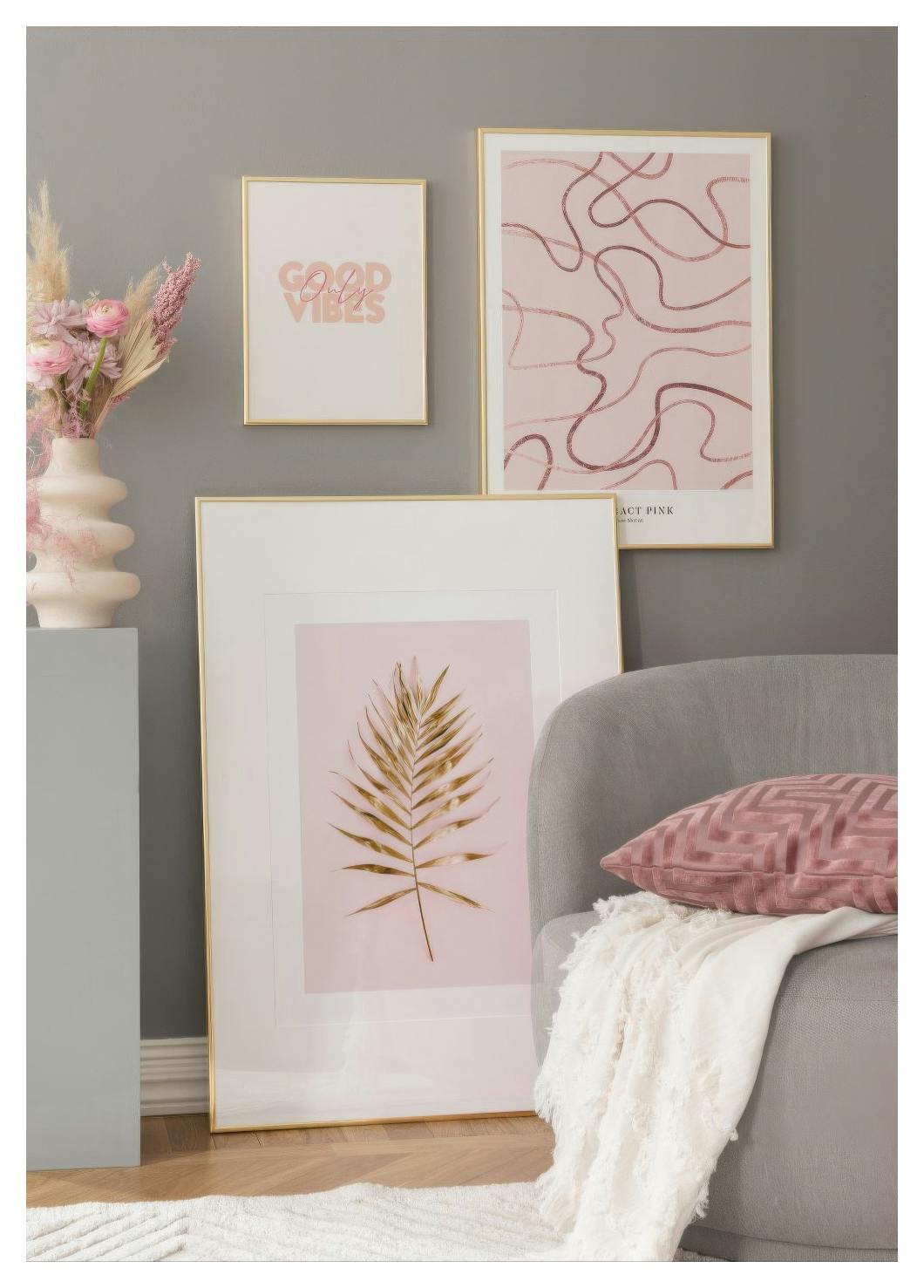 Pink Abstract Poster (50x70 cm) - Poster Store