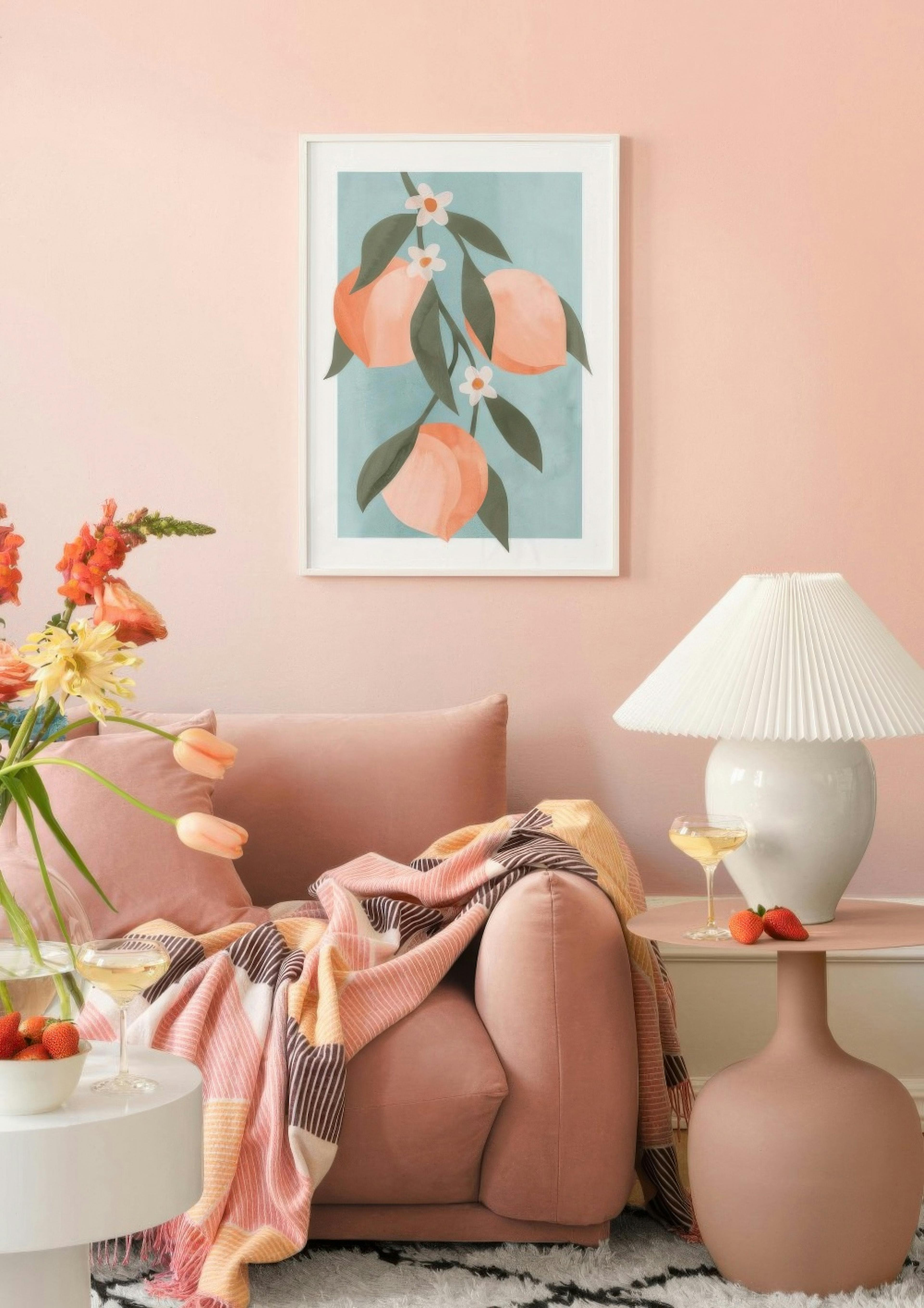 Abstract Peach Branch Poster thumbnail