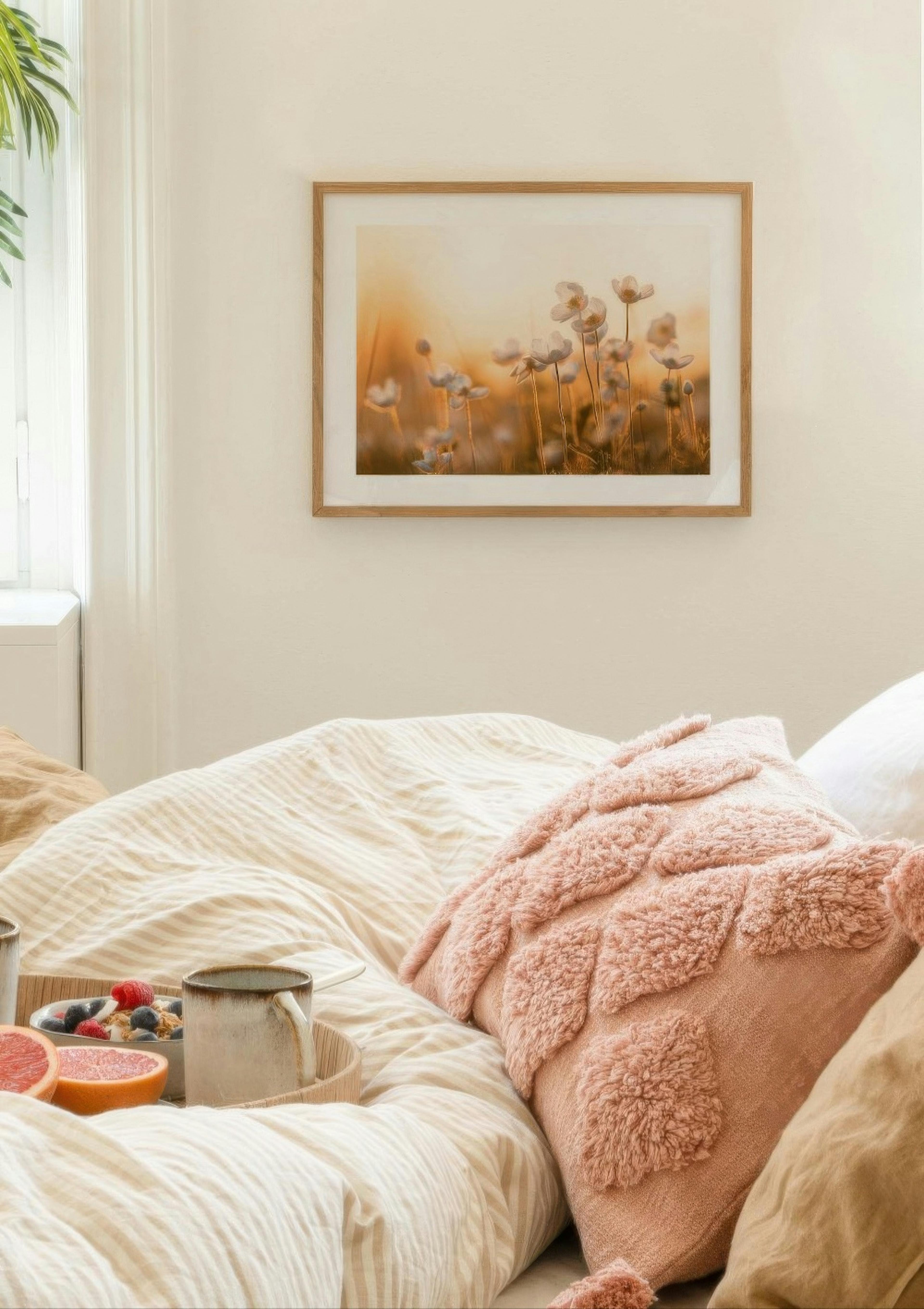 Wilde bloemen in Sunset Poster thumbnail
