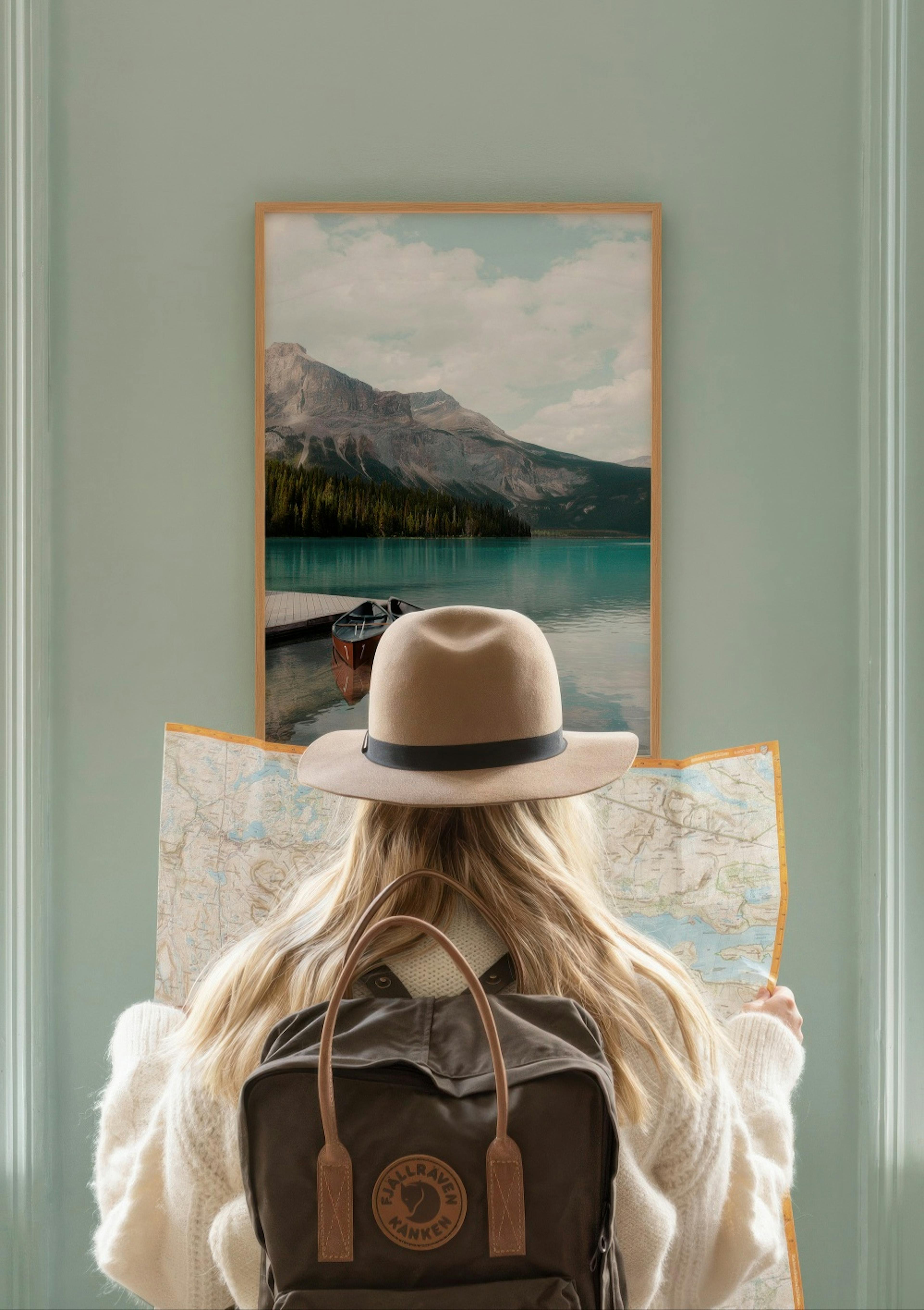 Boats on Lake Louise Poster thumbnail
