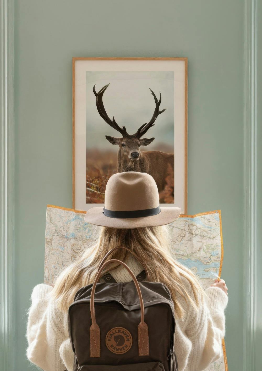 Forest Stag Poster with Deer Antlers Poster Store UK