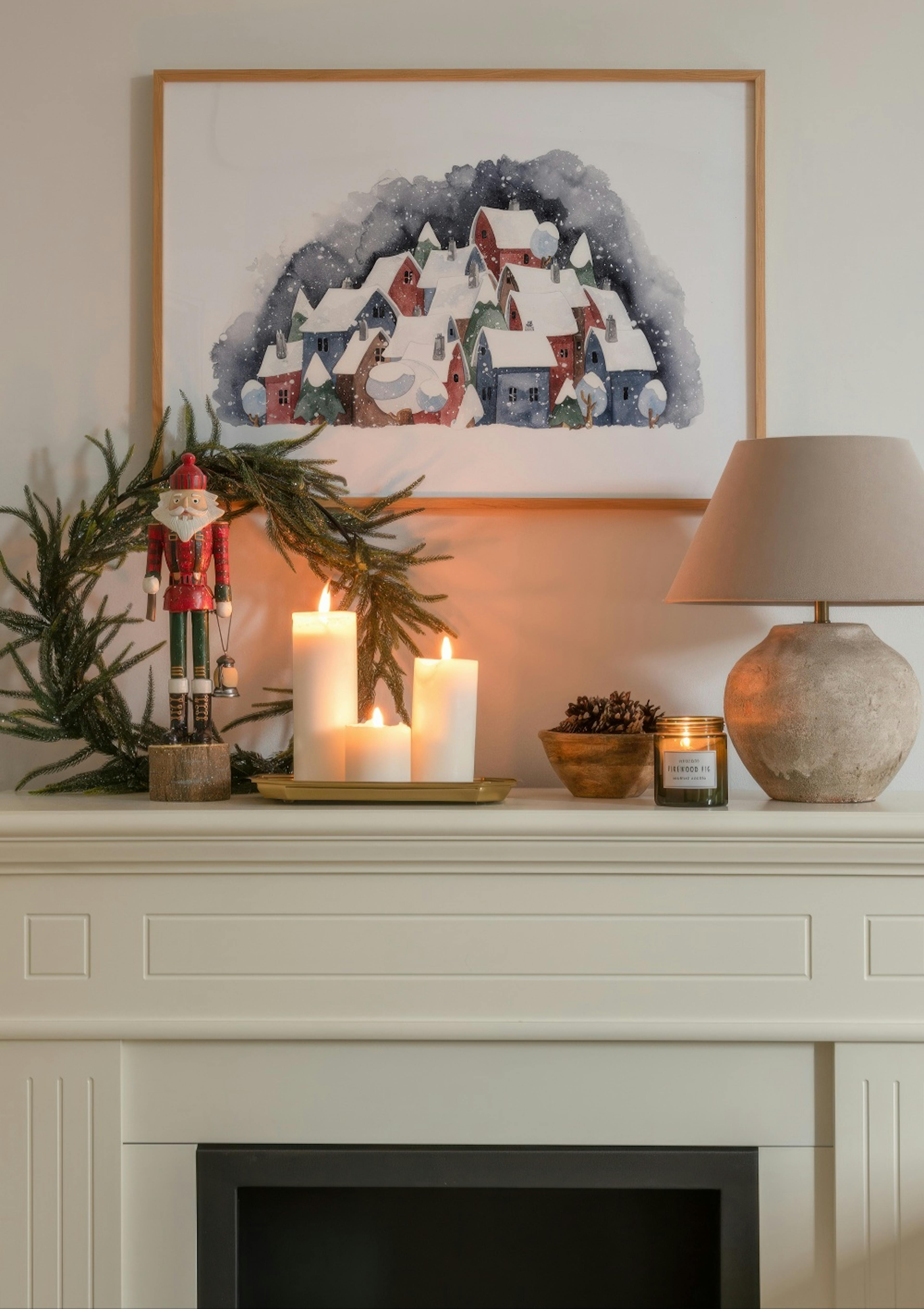Snowy Town Poster thumbnail