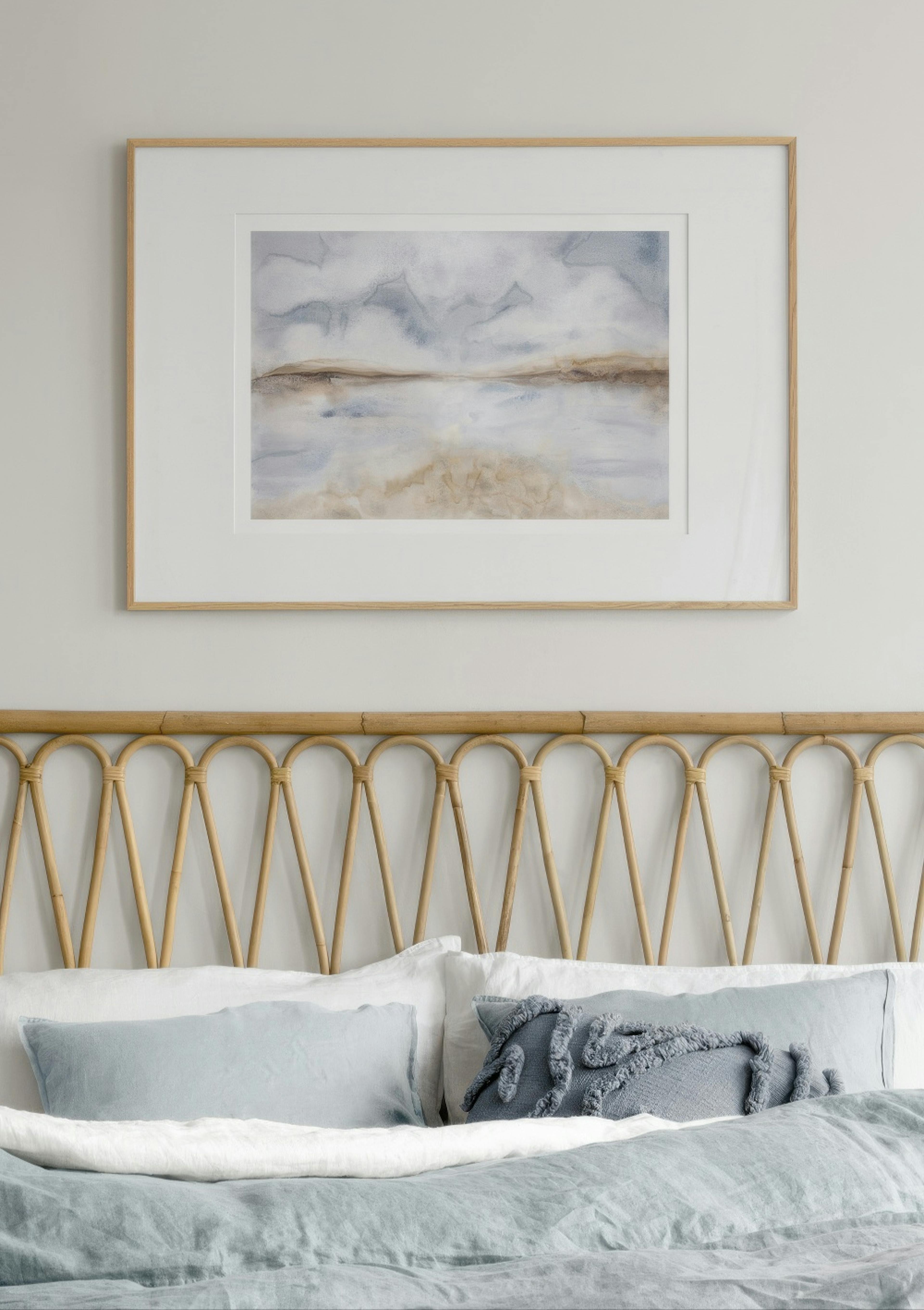 Aquarelle Bleue No1 Affiche thumbnail