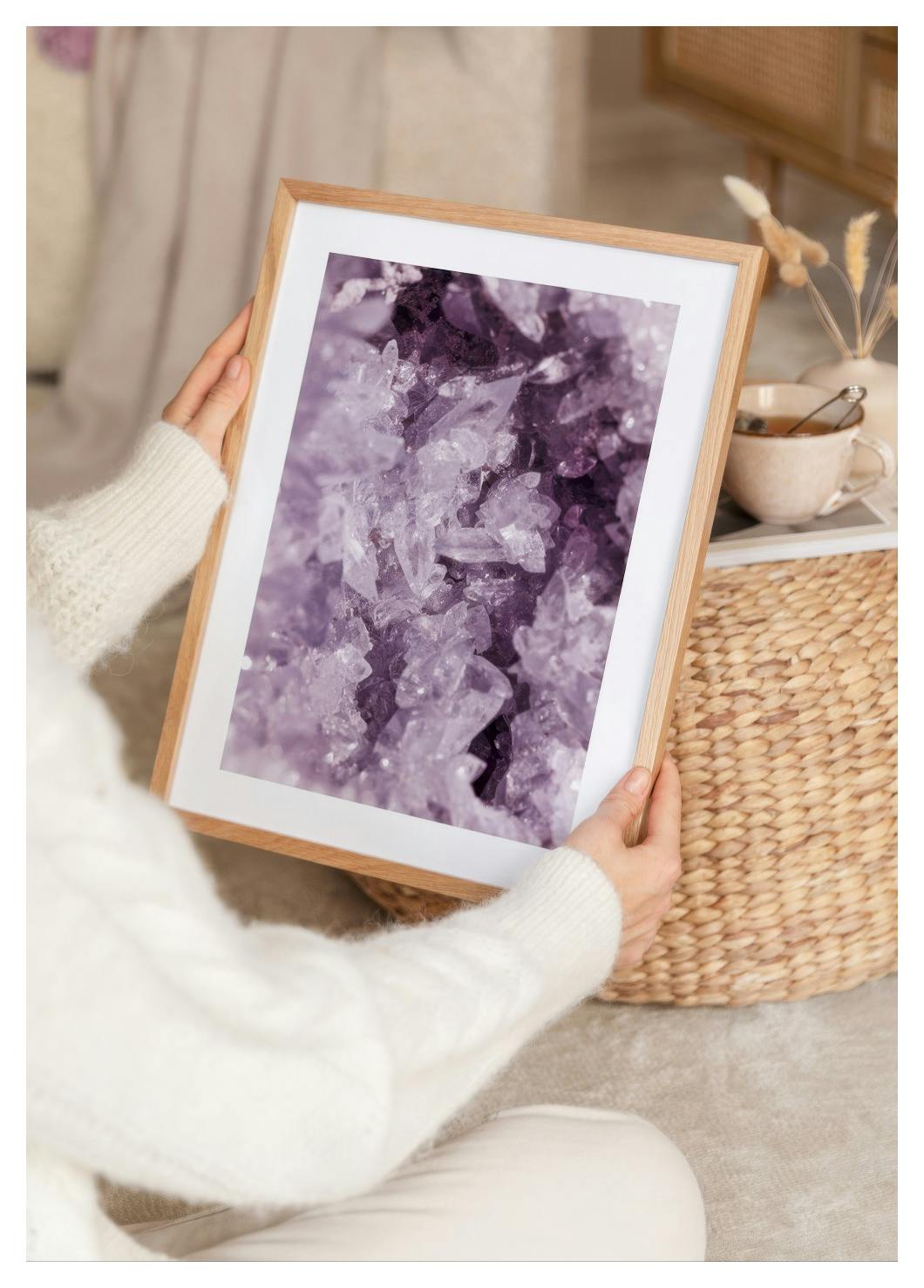 Purple Crystals Poster (30x40 cm) - Poster Store