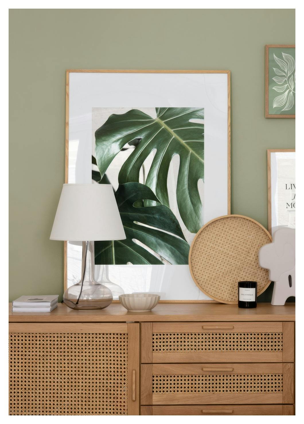 Green Monstera Leaves Poster (50x70 cm) - Poster Store
