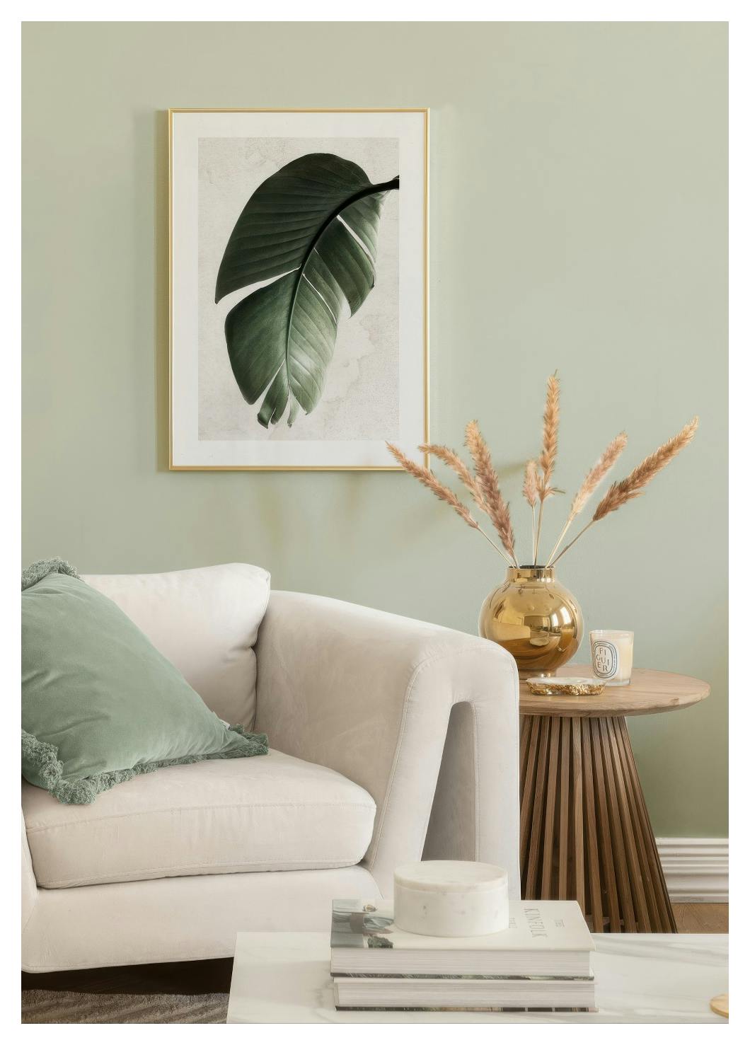 Green Strelitzia Leaf Poster (21x30 cm) - Poster Store