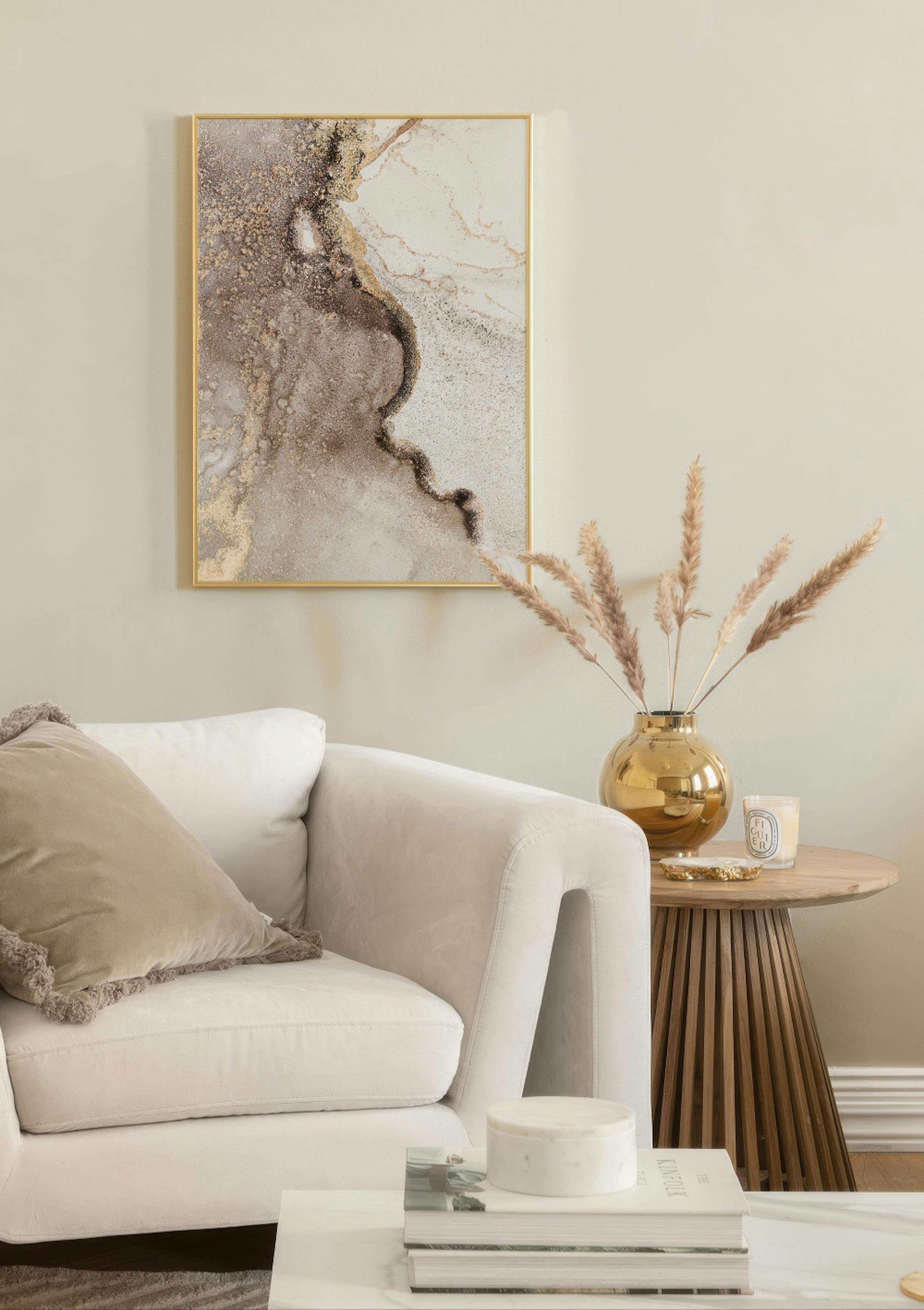 Abstrakt Beige Marmor No1 Poster thumbnail