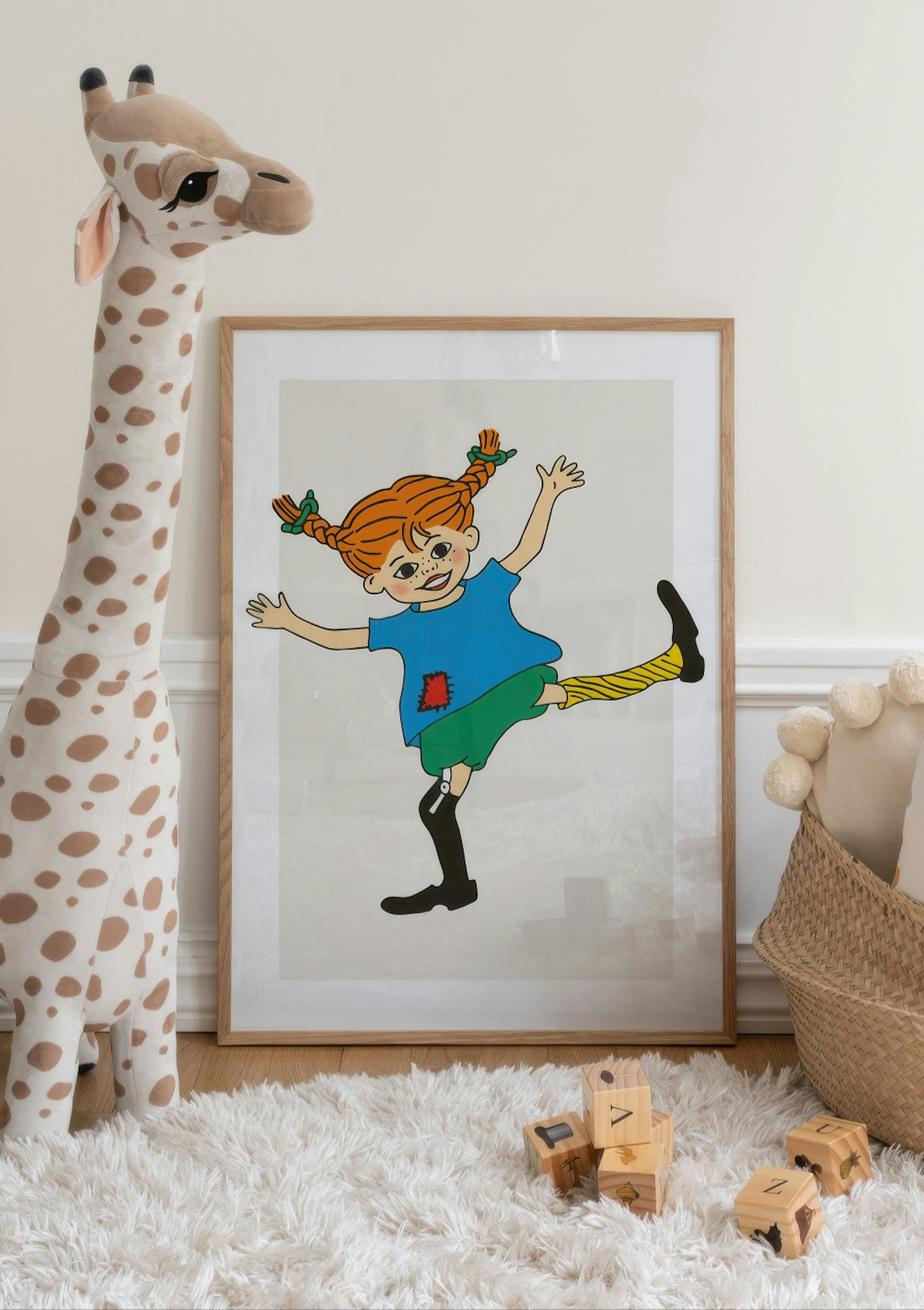 Pippi Langstrumpf Illustration Poster thumbnail