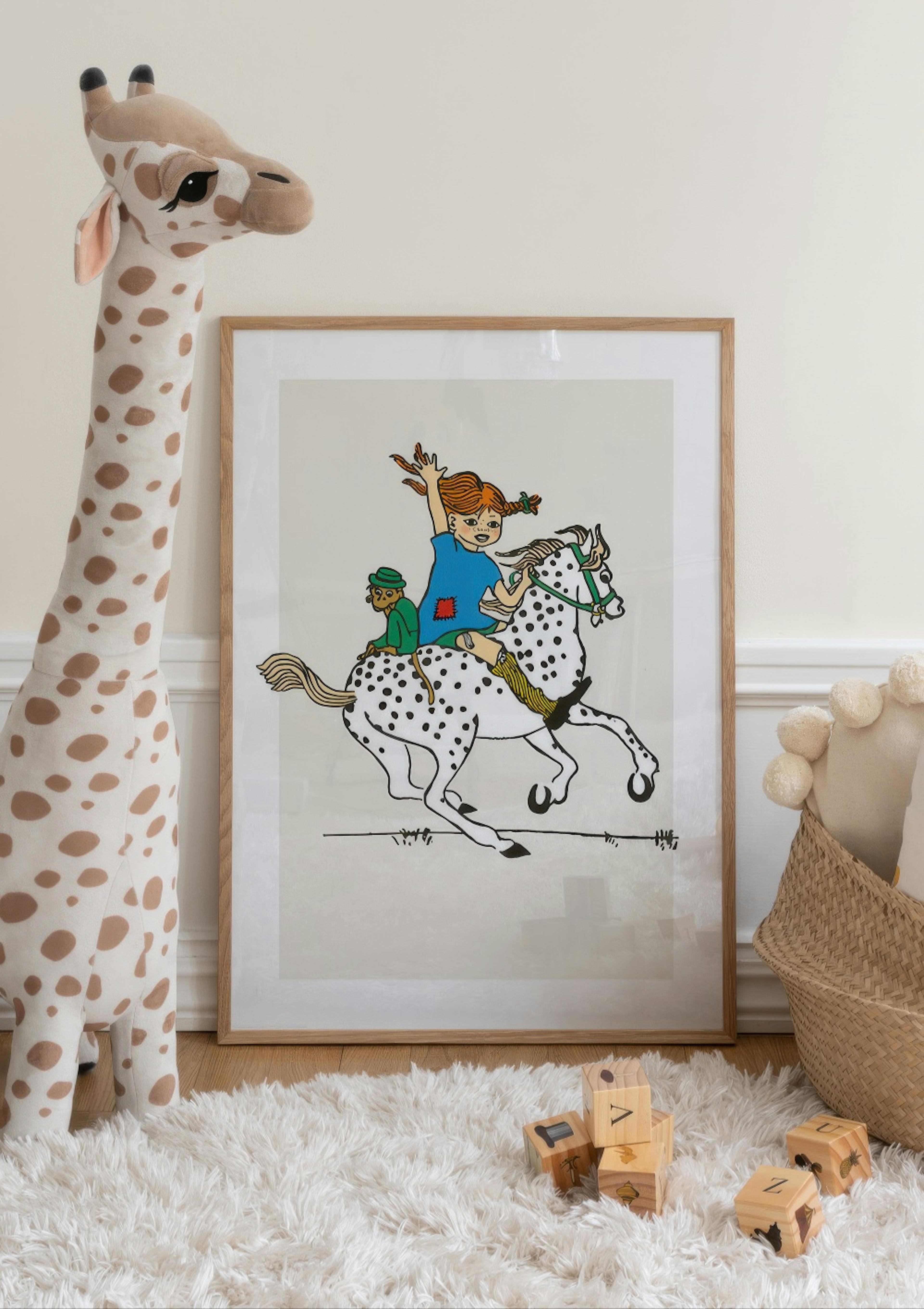 Poster Pippi Calzelunghe Riding thumbnail