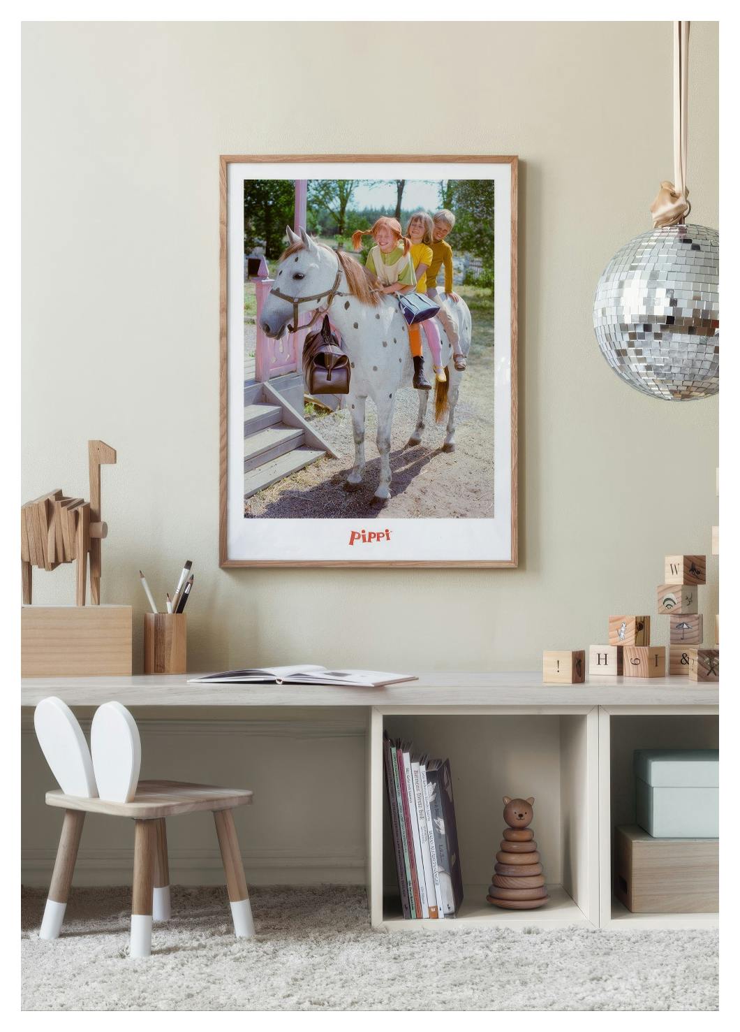 Pippi Longstocking, Annika and Tommy Poster (50x70 cm) - Poster Store