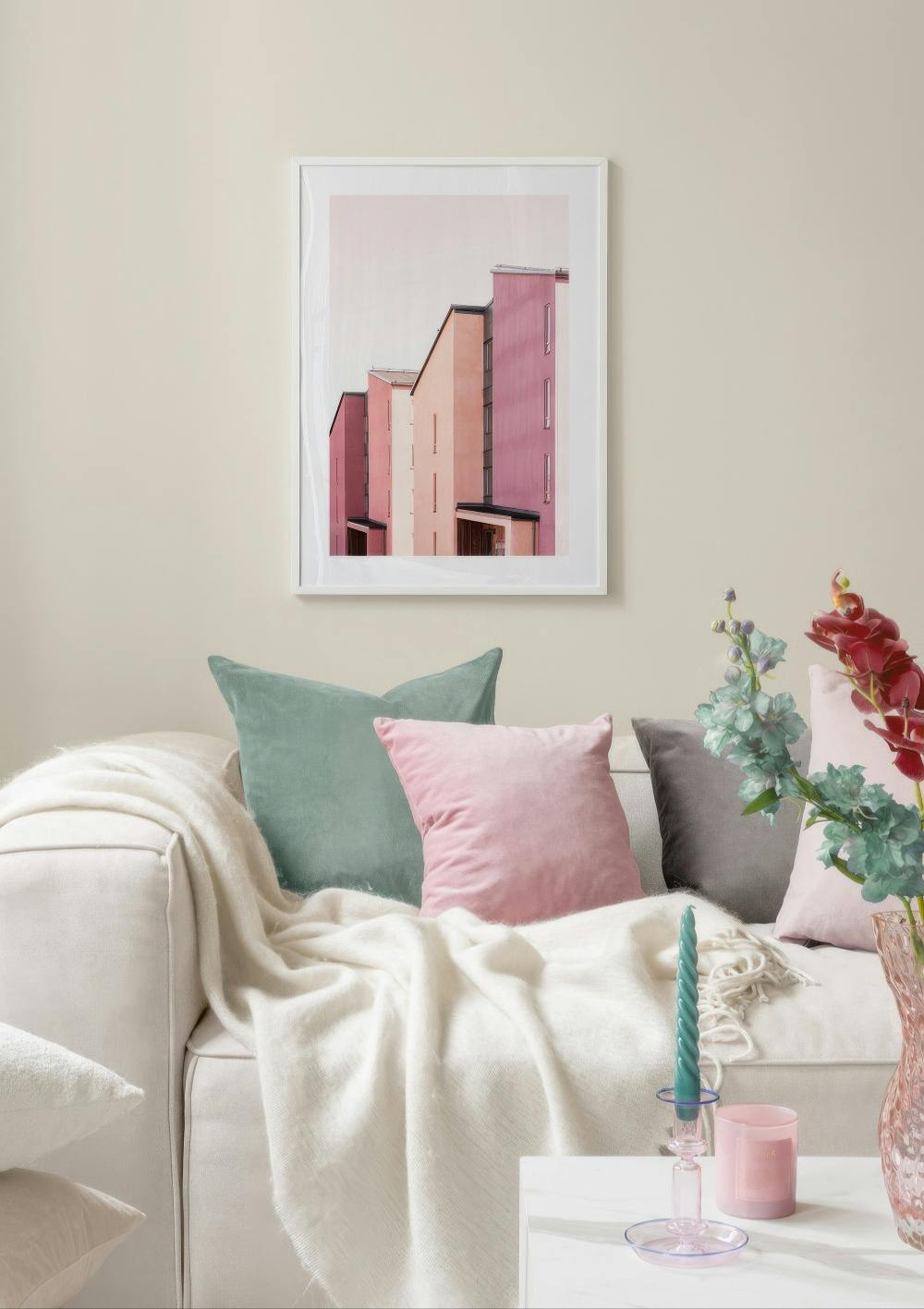 Shades of Pink Poster for Minimalist Modern Wall Art Poster Store US