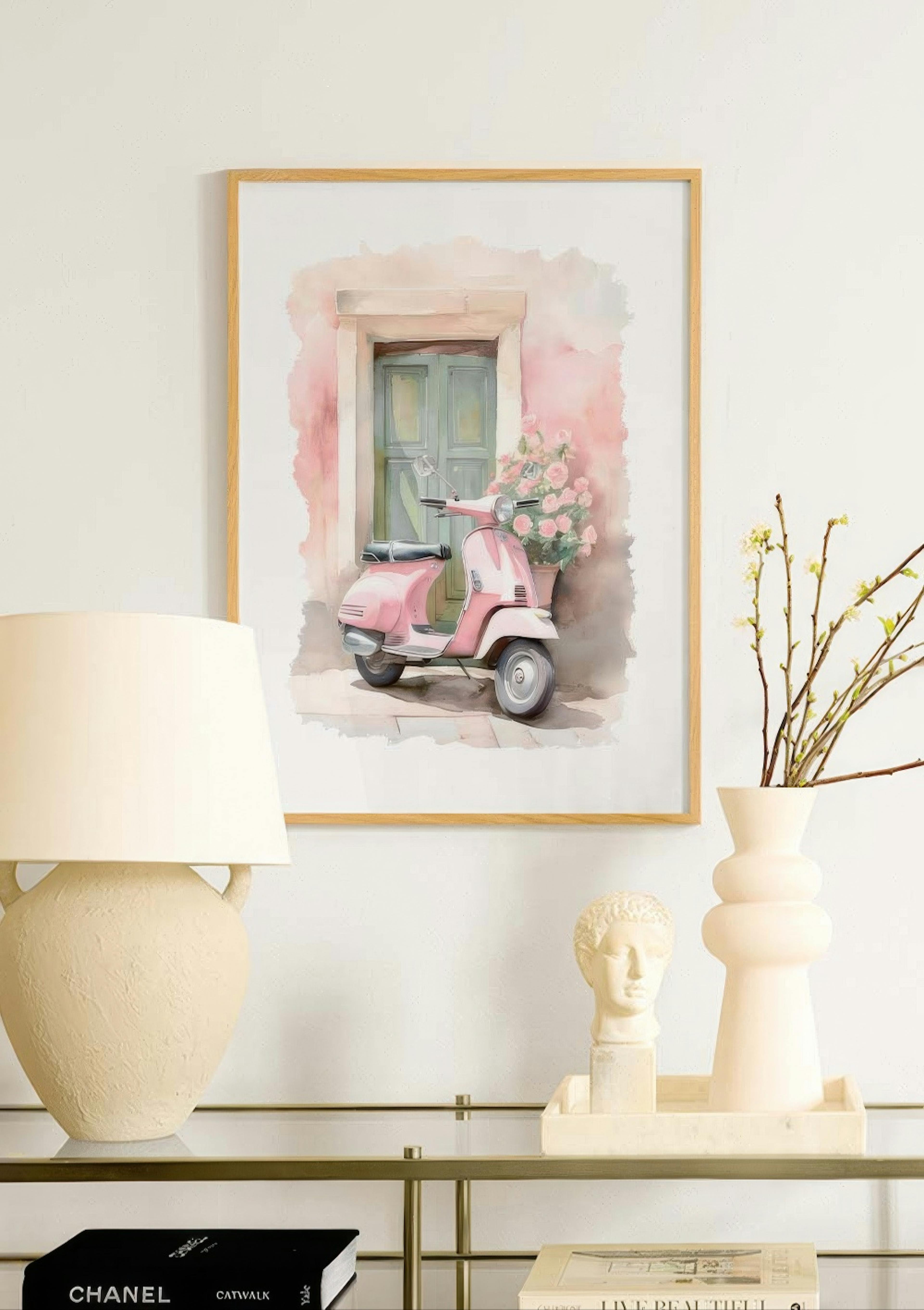 Pink Vespa Poster thumbnail
