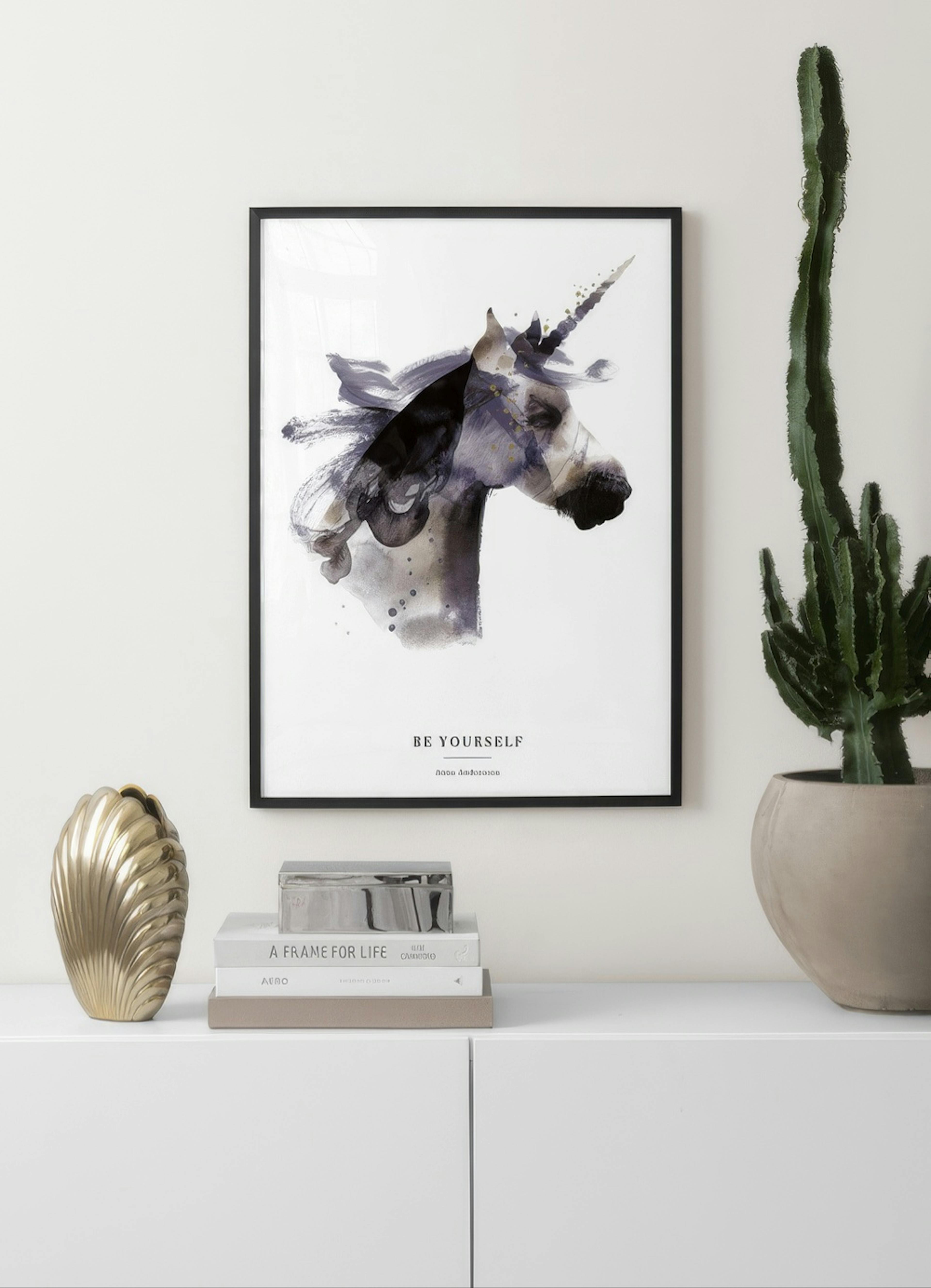 Enhjørning personlig plakat thumbnail
