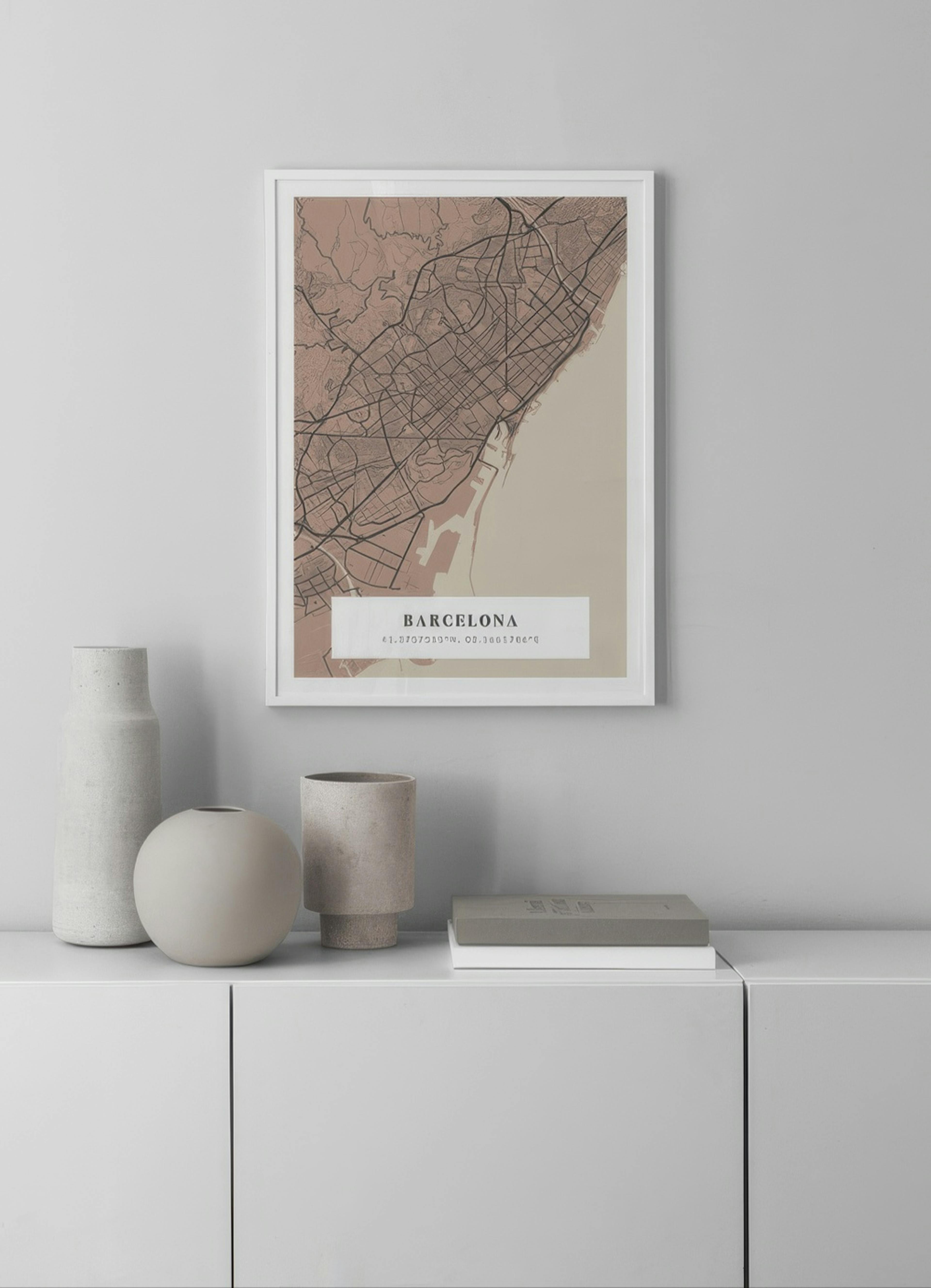 Map No1 Vintage Pink Personal Poster thumbnail