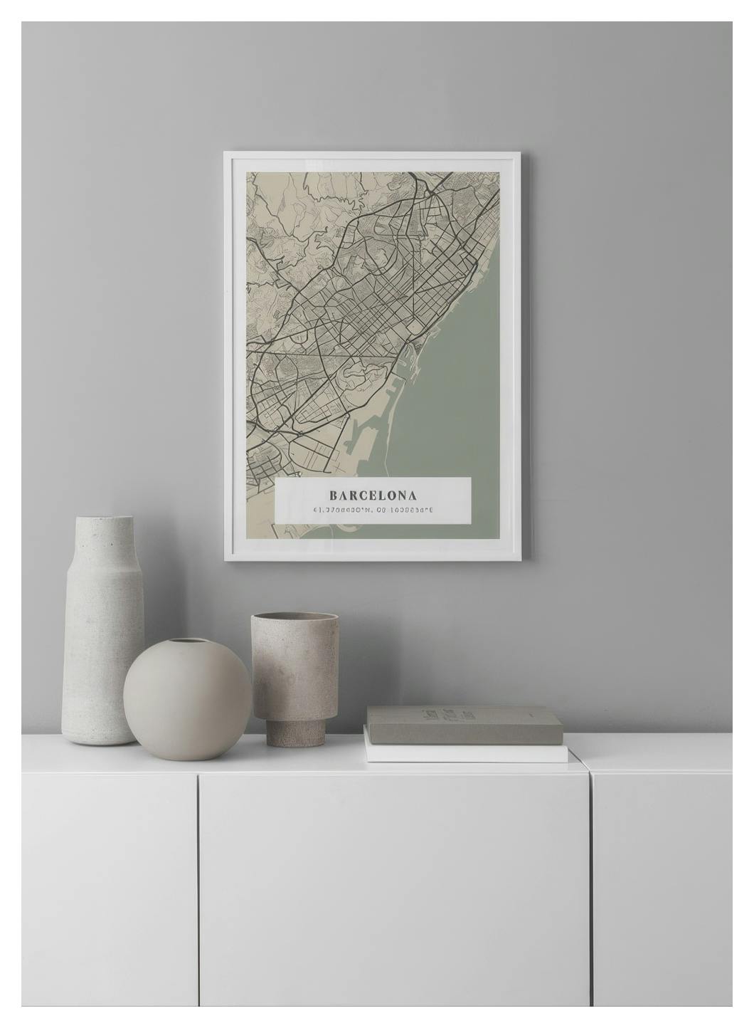Map No1 Vintage Green Personal Poster (50x70 cm) - Poster Store