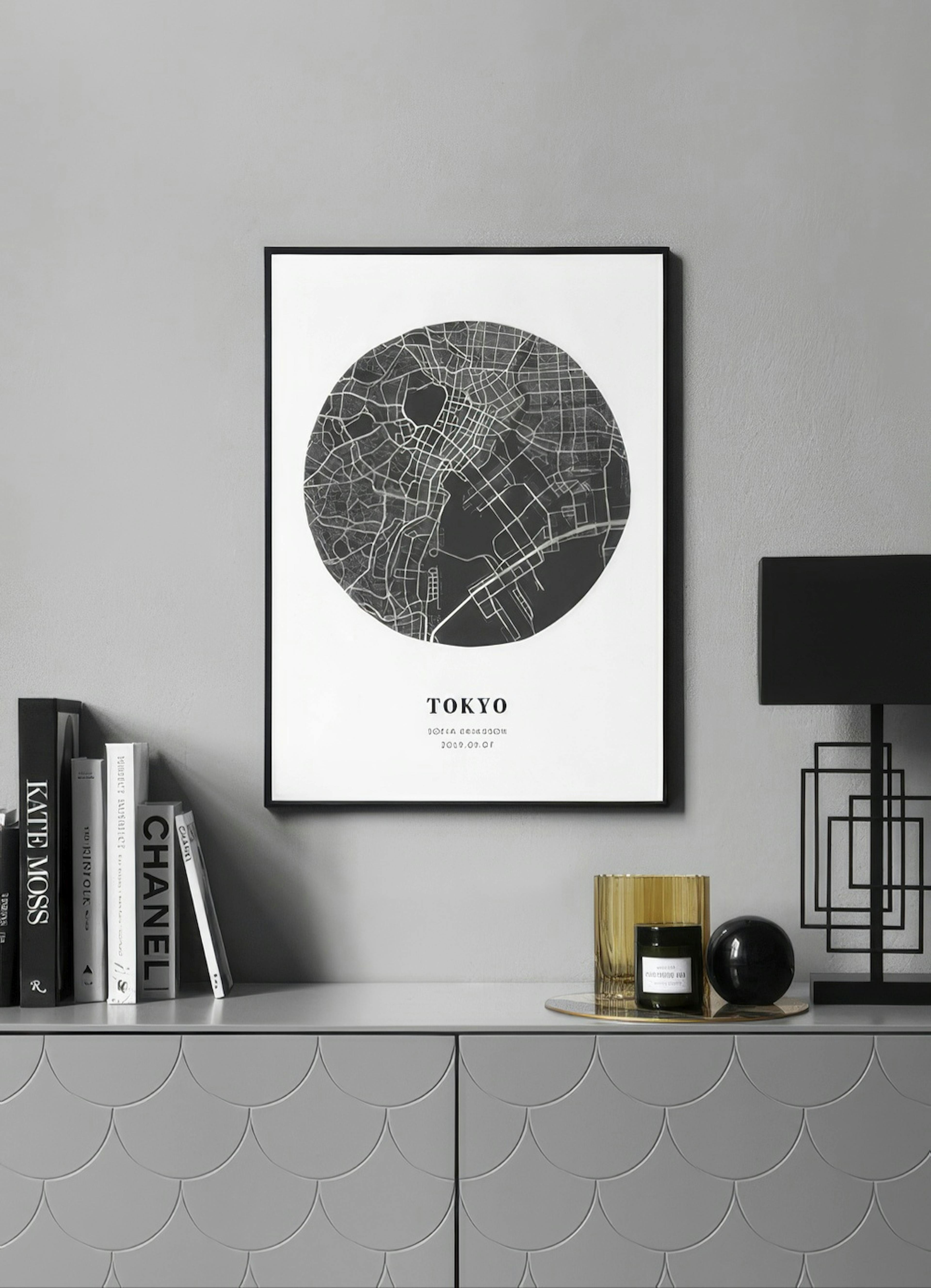 Carte Globe Nuit Poster Personnalisé thumbnail