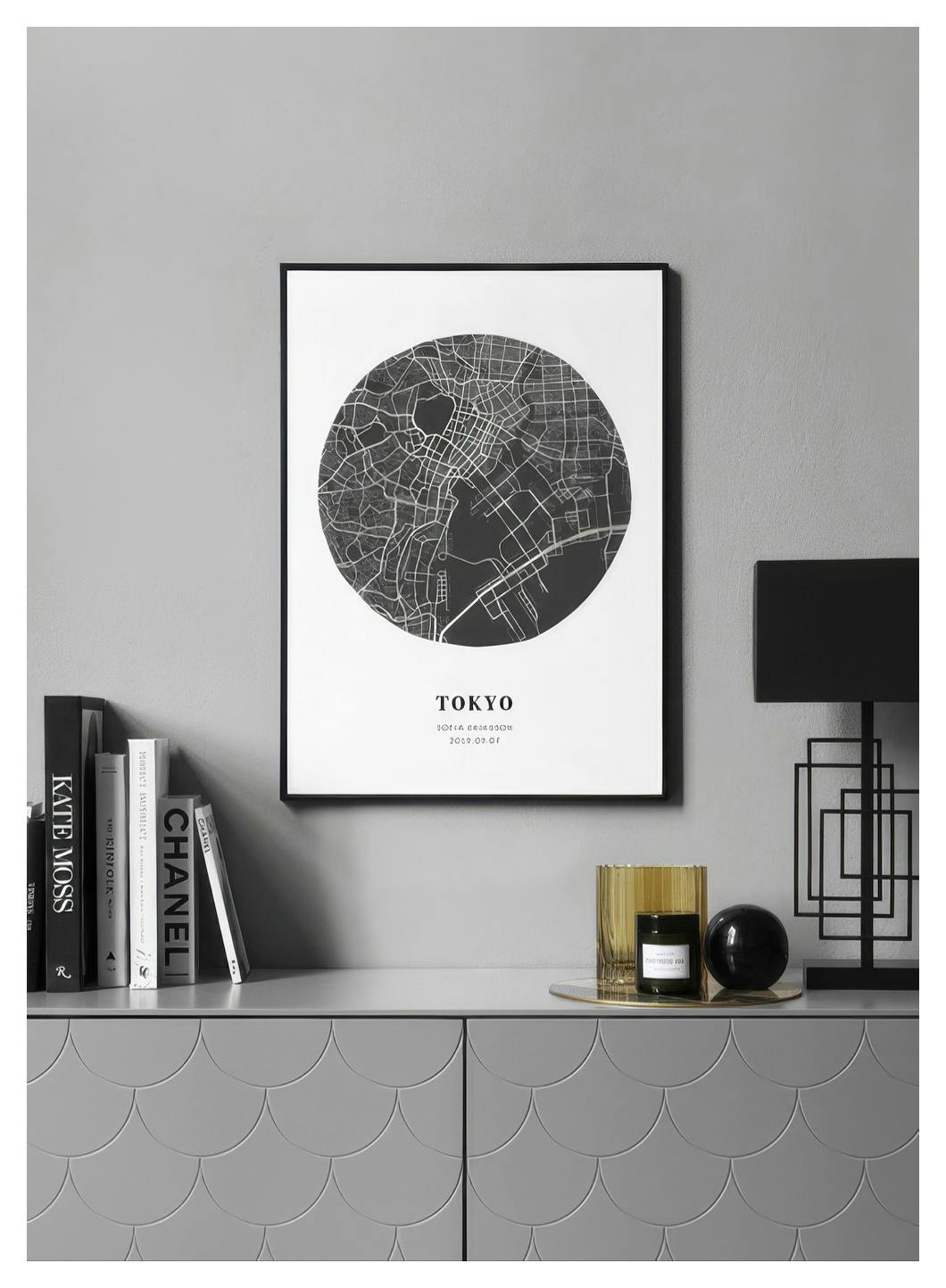 Globe Map Night Personal Poster (50x70 cm) - Poster Store