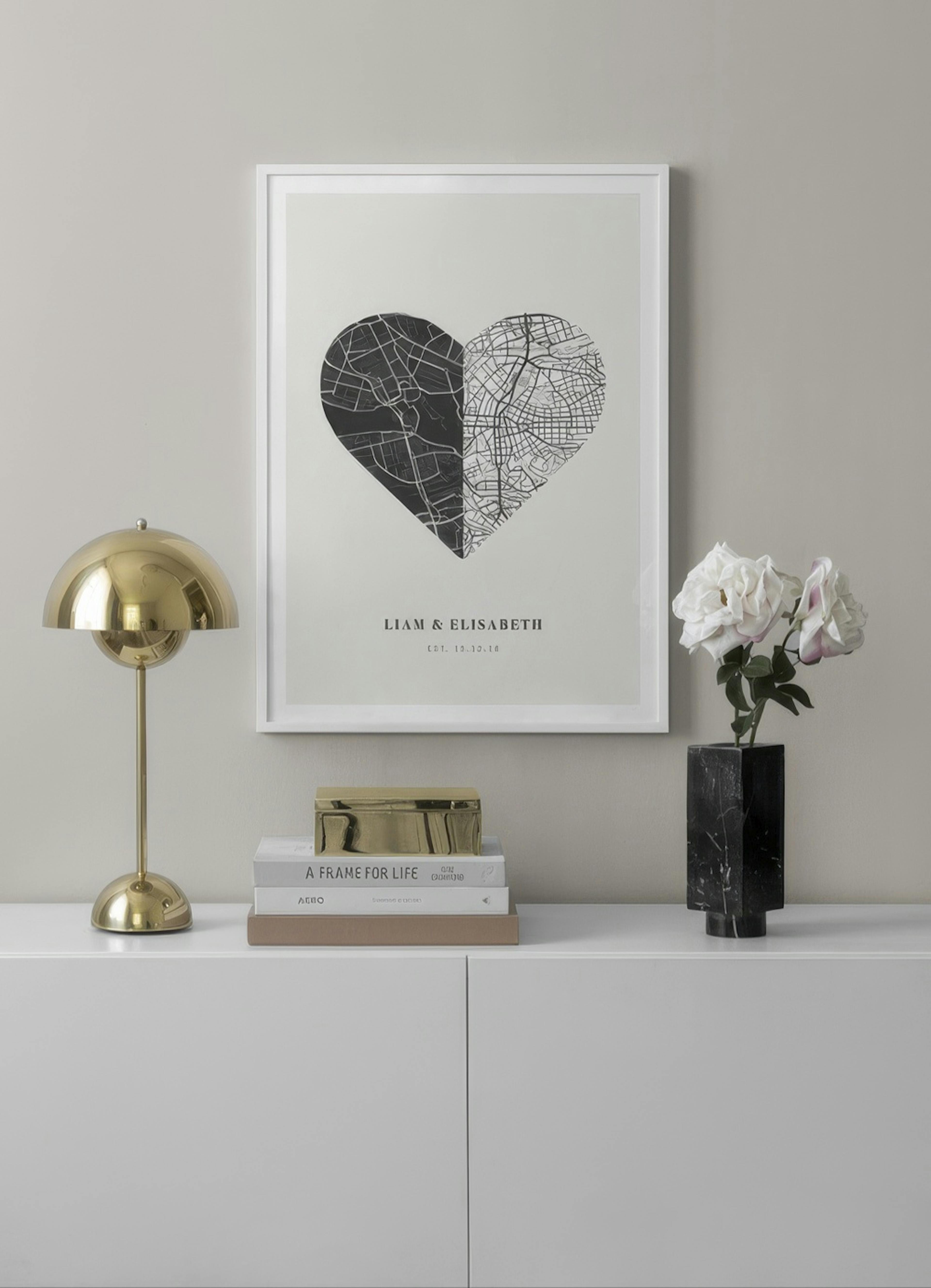 Love Map Night And Day Personal Poster thumbnail