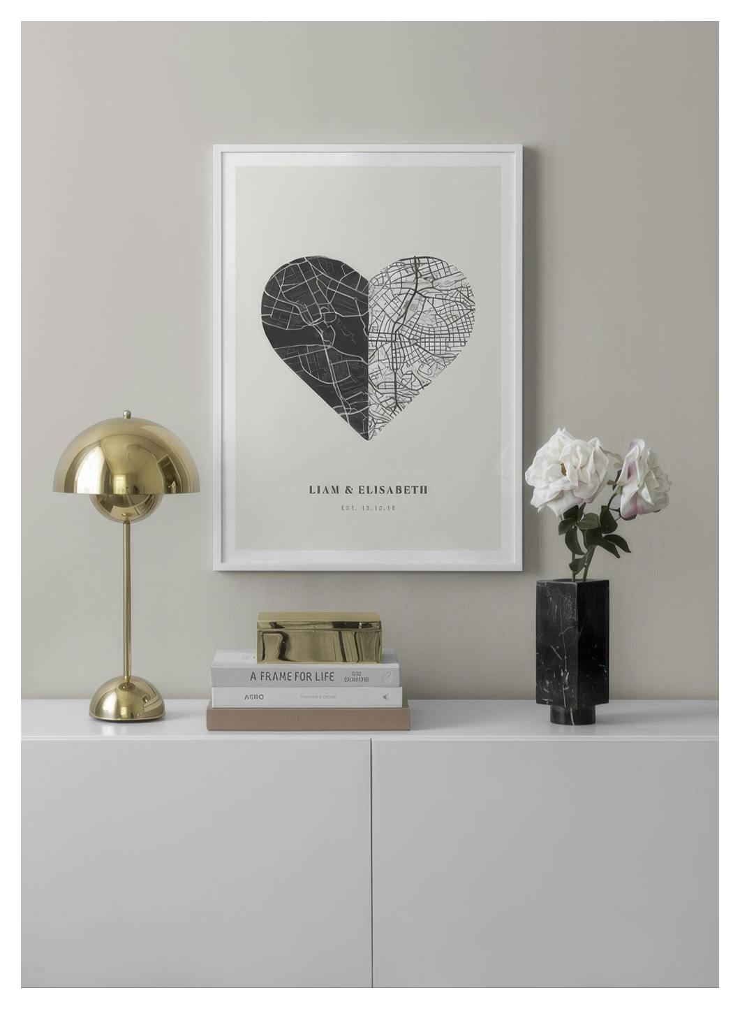 Love Map Night And Day Personal Poster (30x40 cm) - Poster Store
