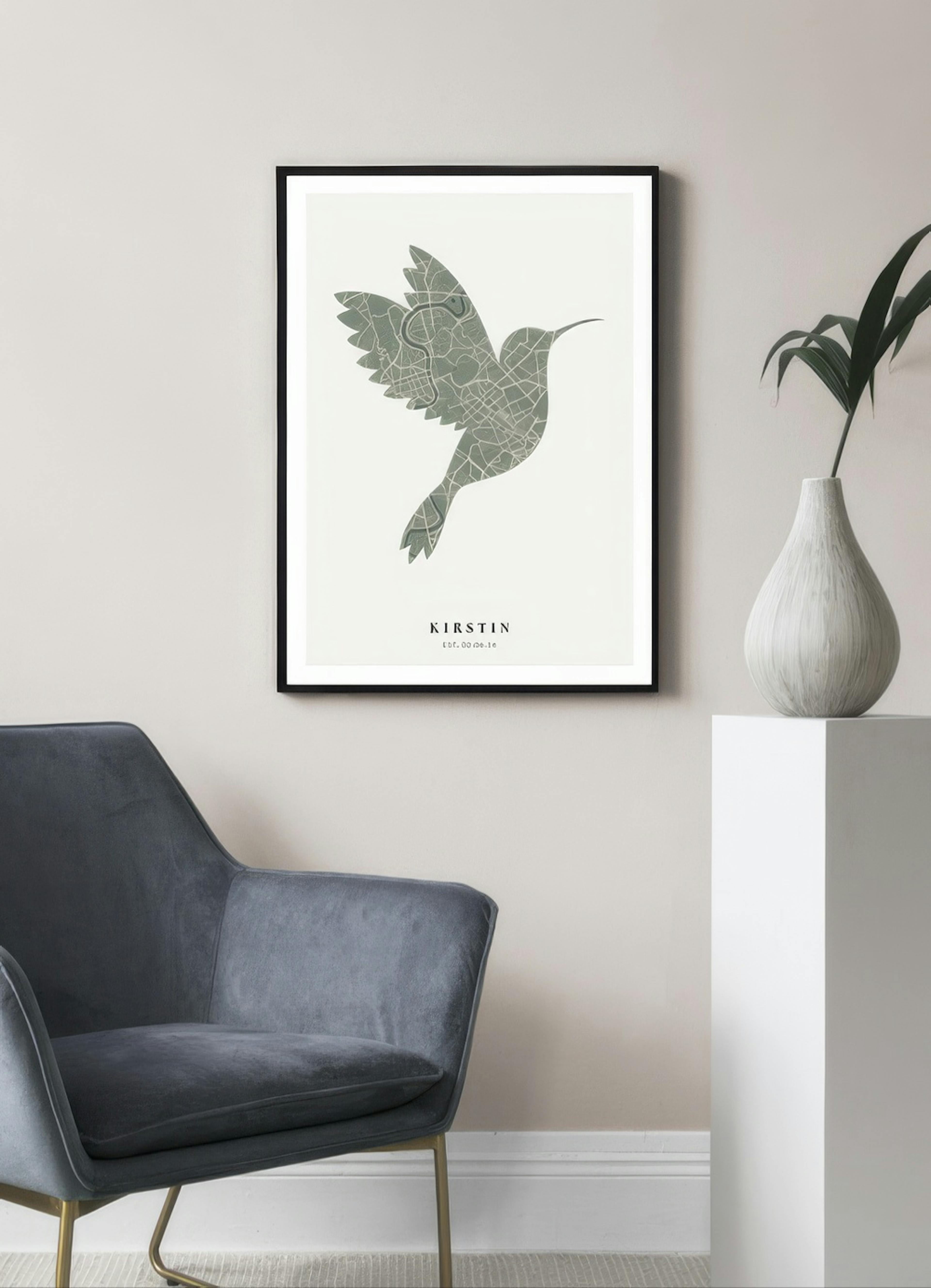 Bird Map Moss Personal Poster thumbnail