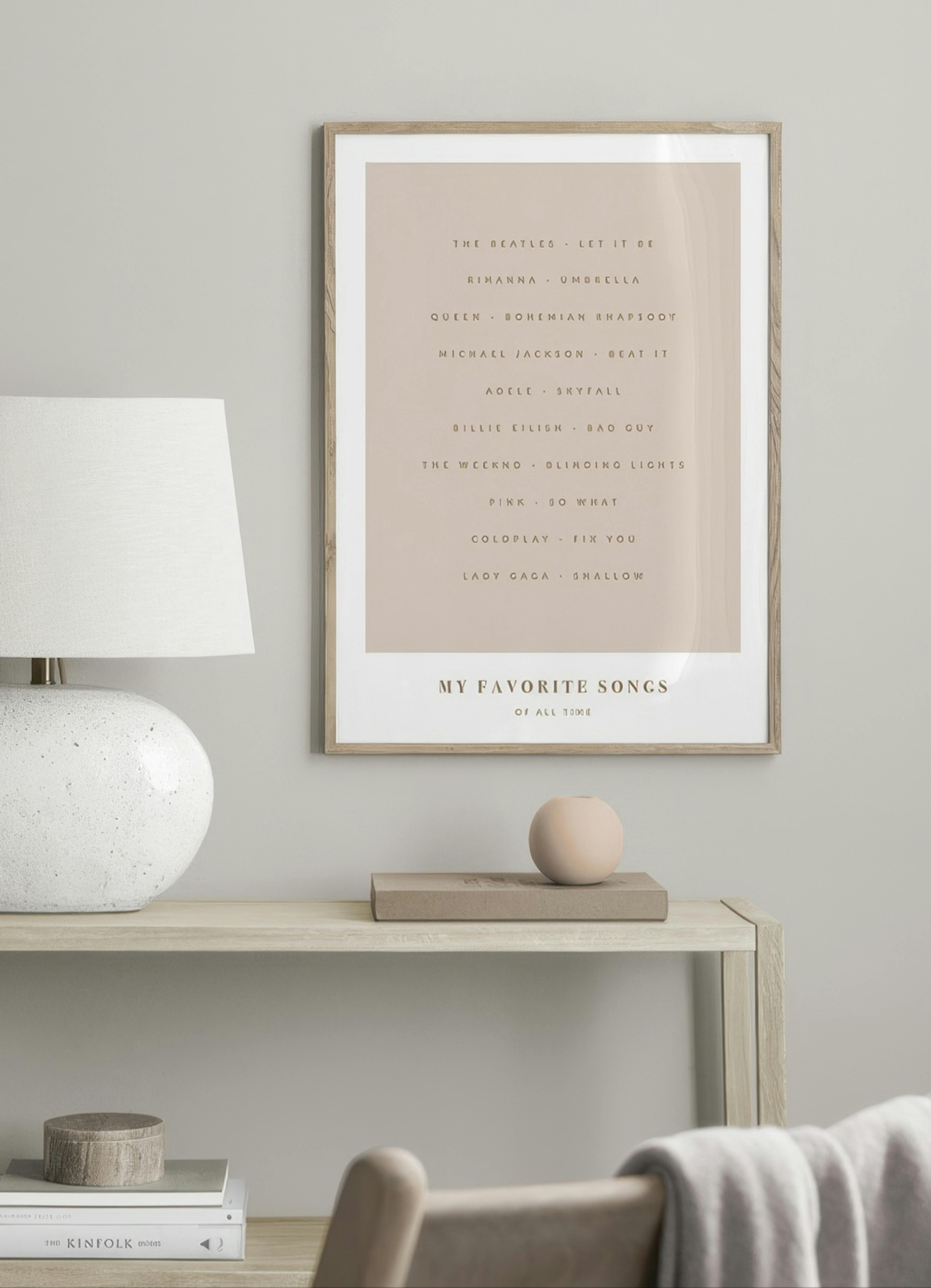I miei brani preferiti Rosa poster personalizzato thumbnail