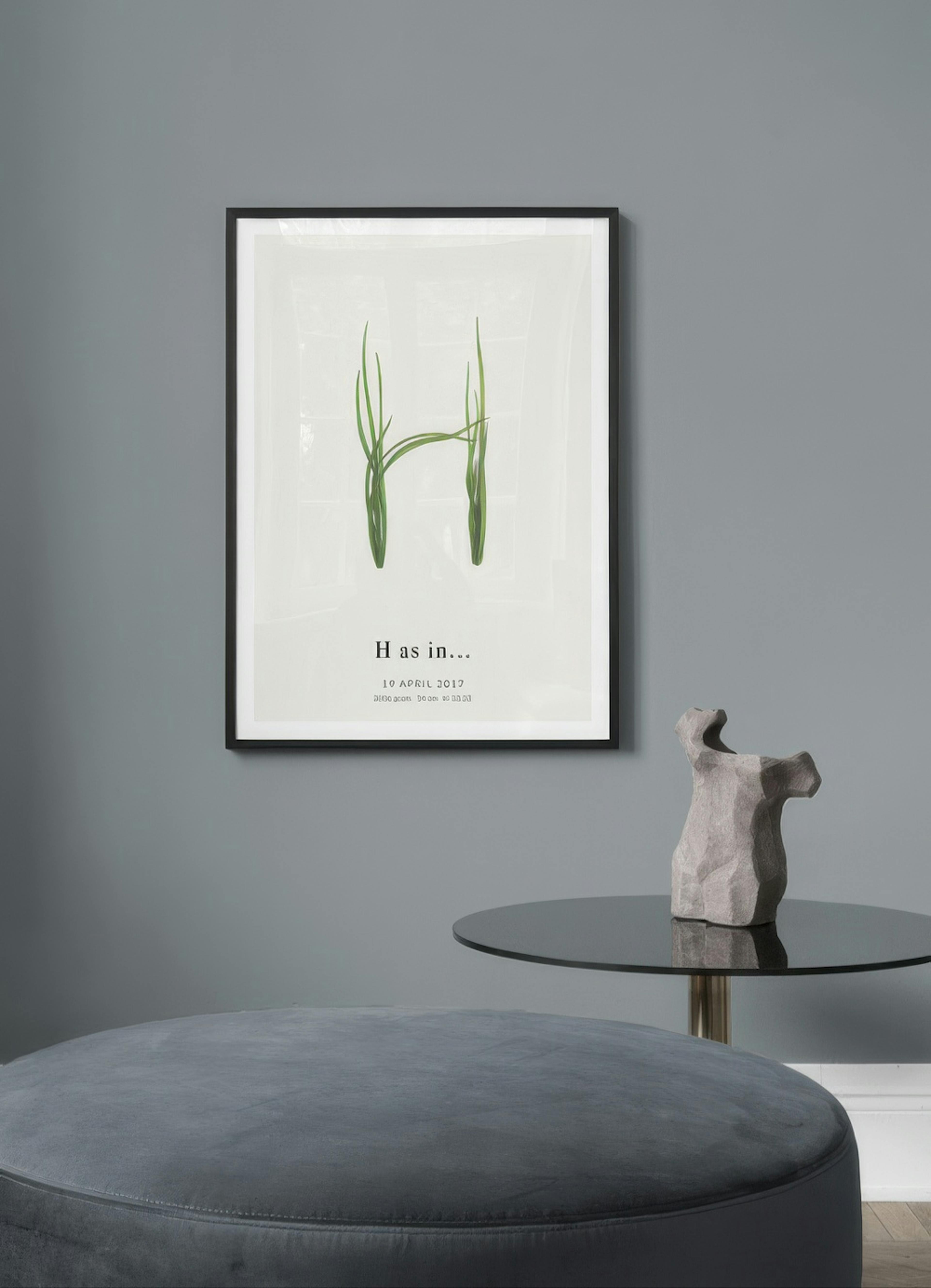 Botanischer Buchstabe H Personalisiert Poster thumbnail