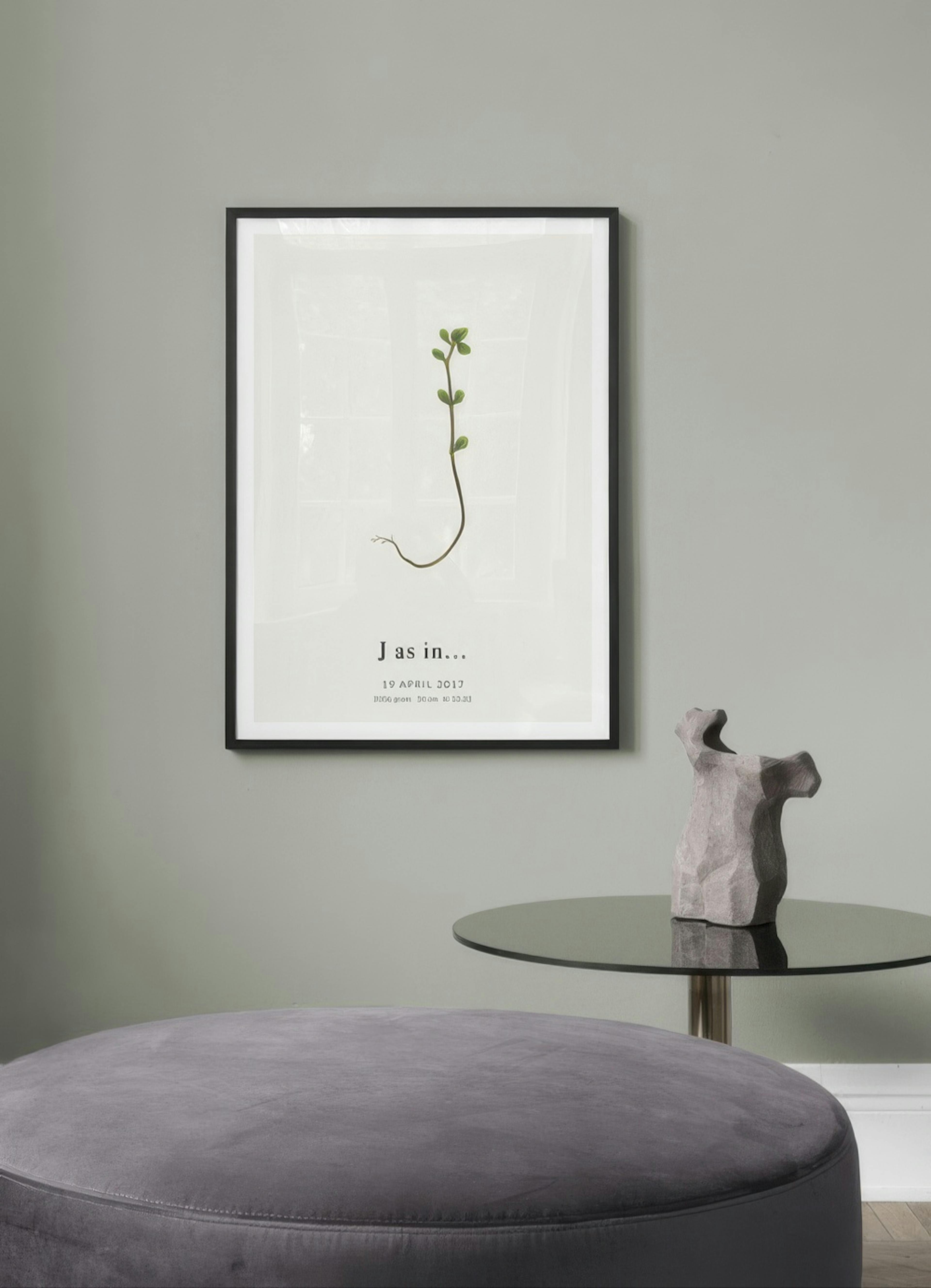 Lettera botanica J poster personalizzato thumbnail