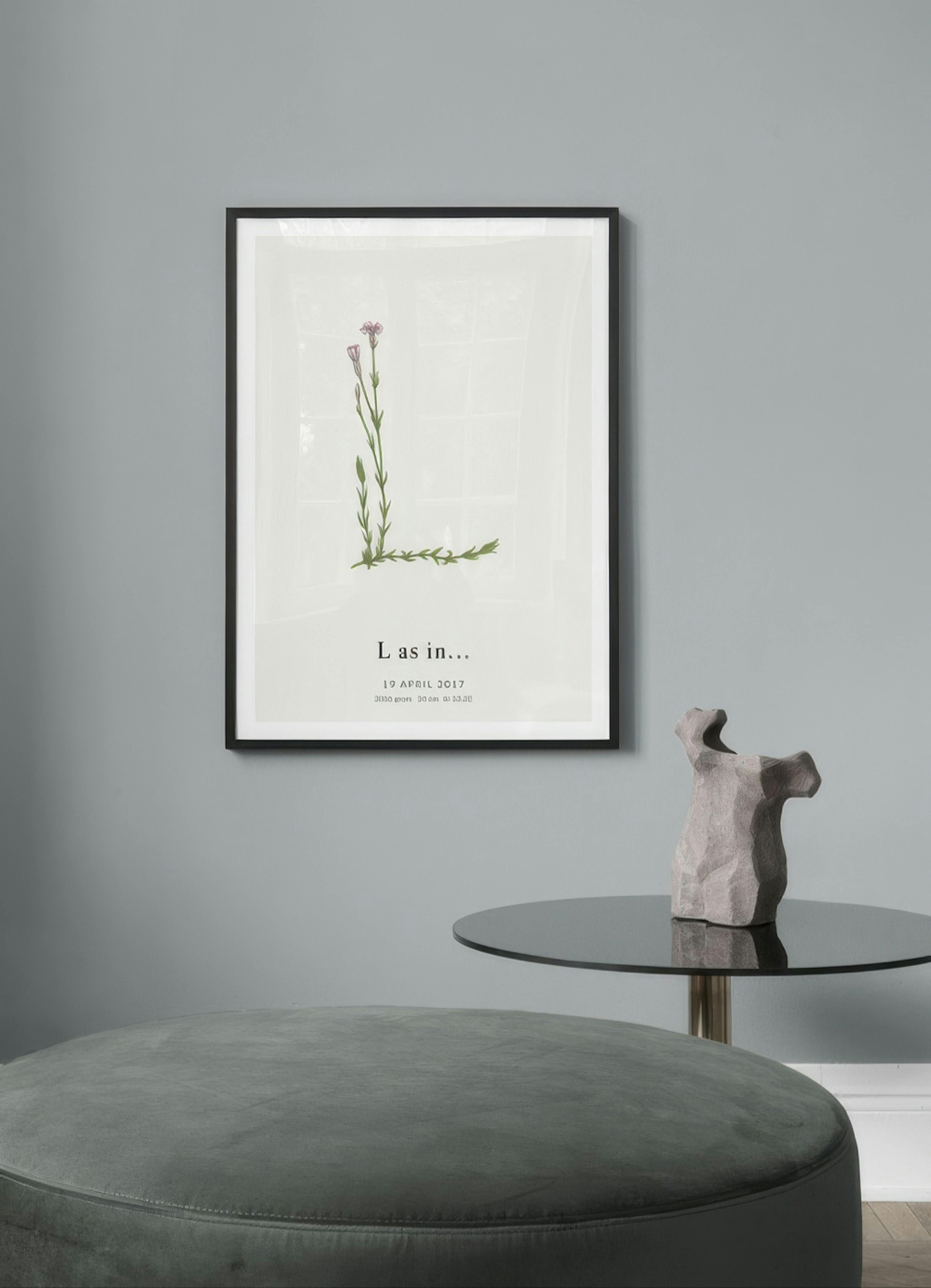 Botanischer Buchstabe L Personalisiert Poster thumbnail