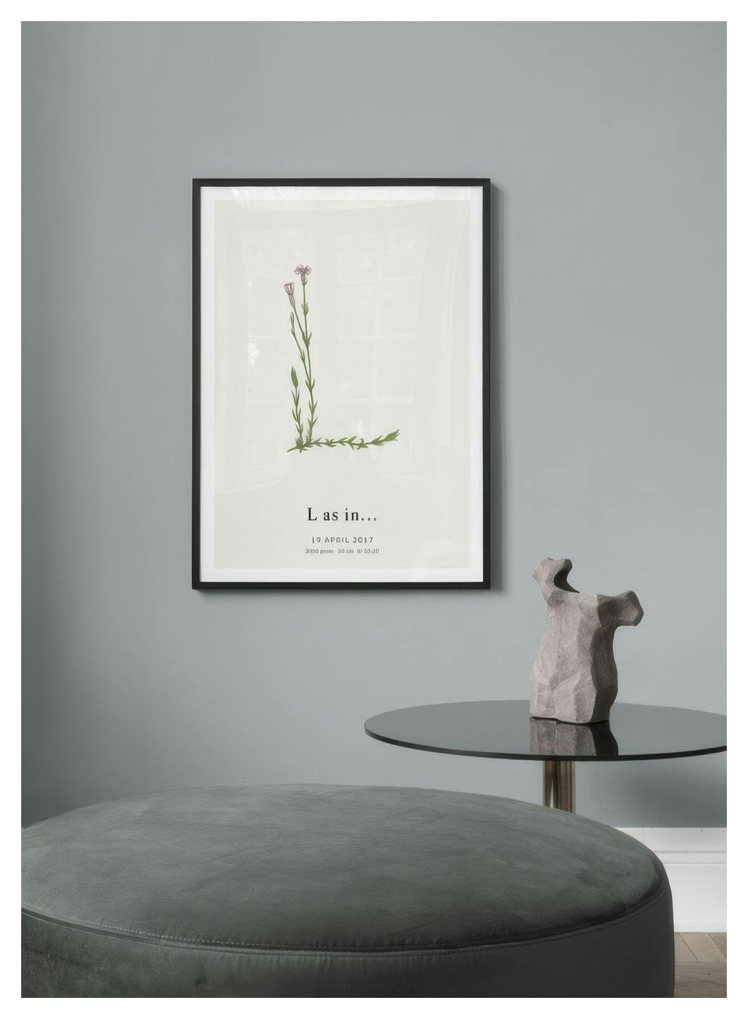 Botanic Letter L Personal Poster (30x40 cm) - Poster Store