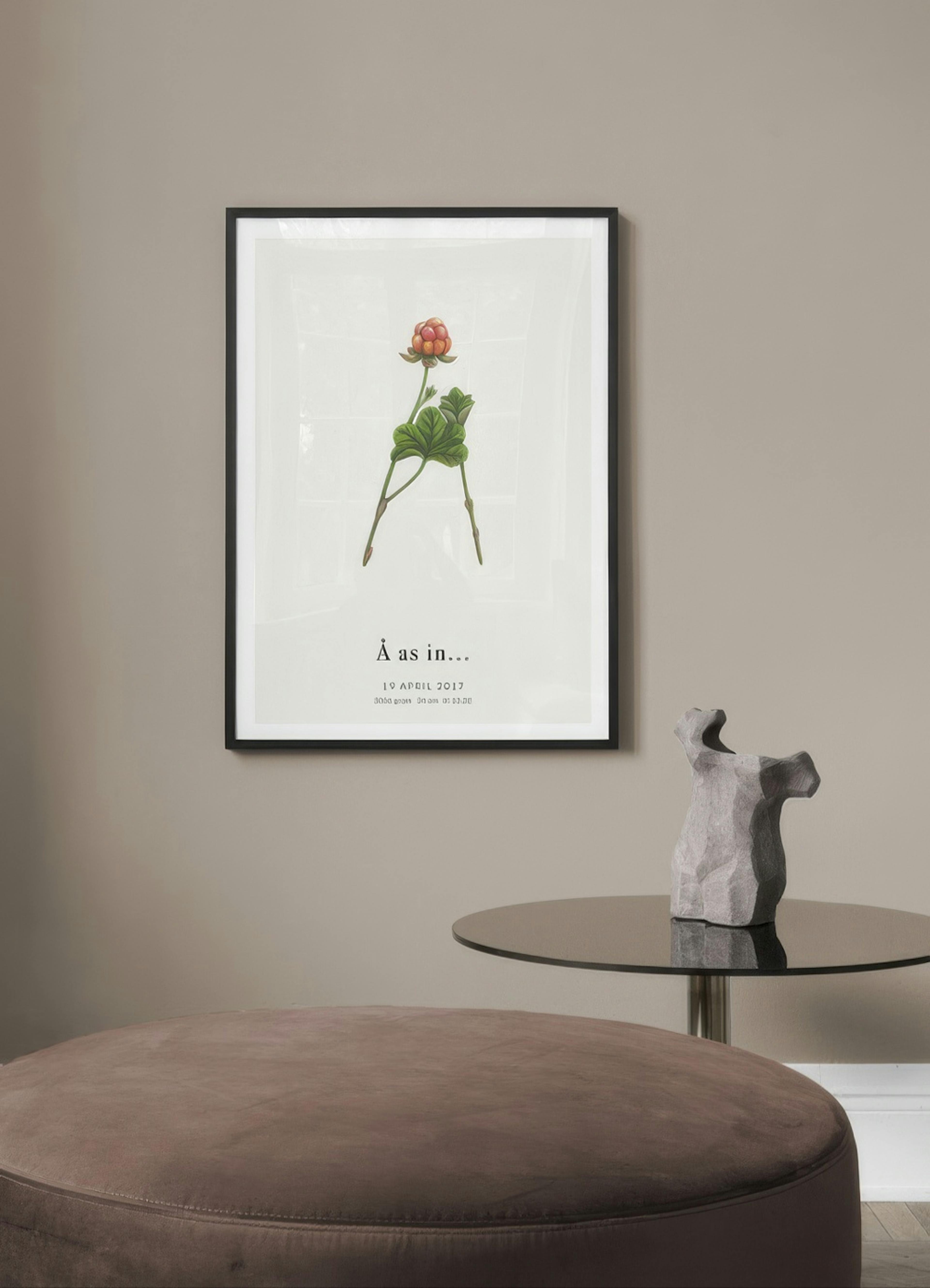 Botanisk Bokstav Å Personlig Poster thumbnail