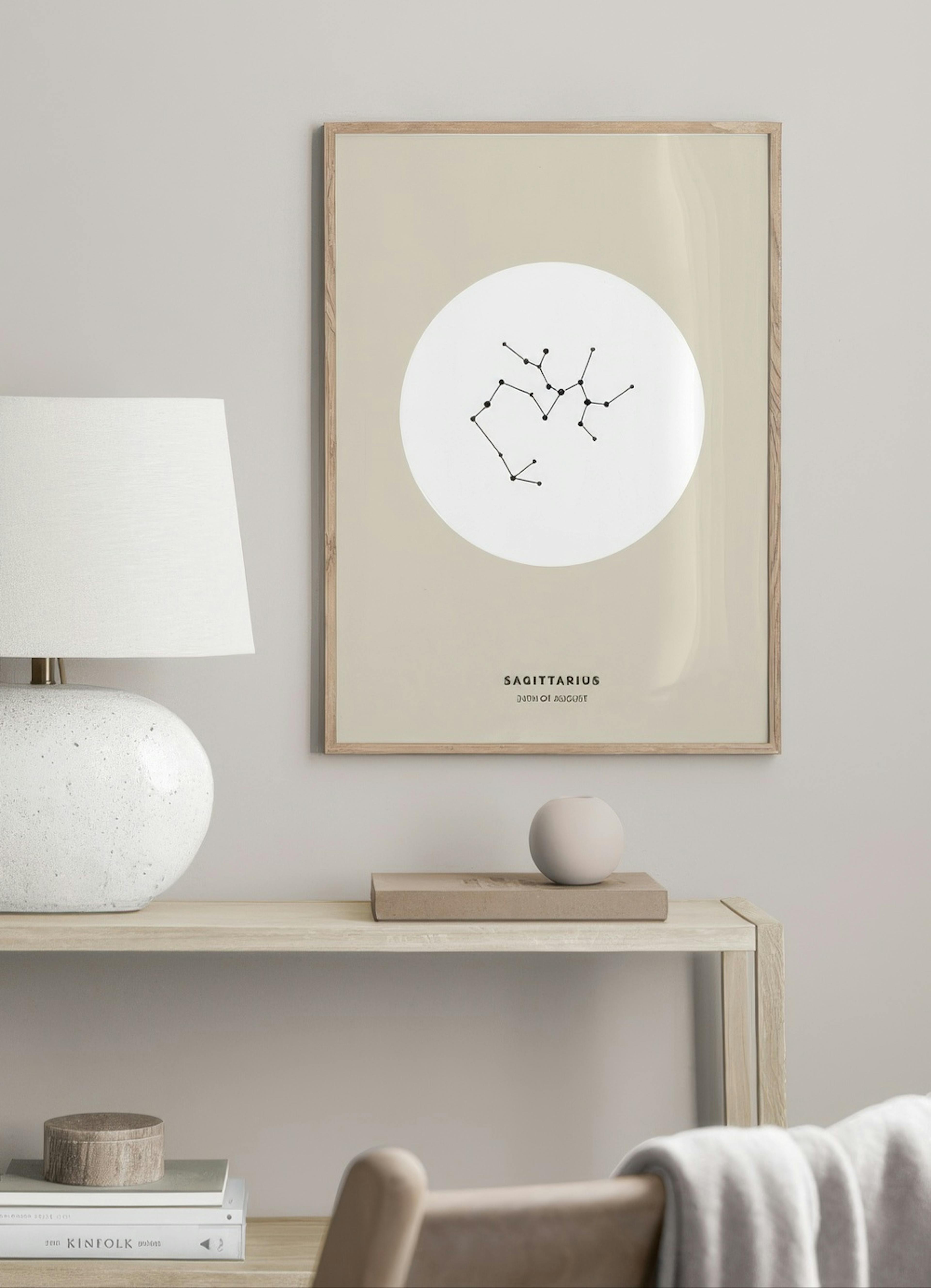 Star Sign Beige Sagittarius Personal Poster thumbnail