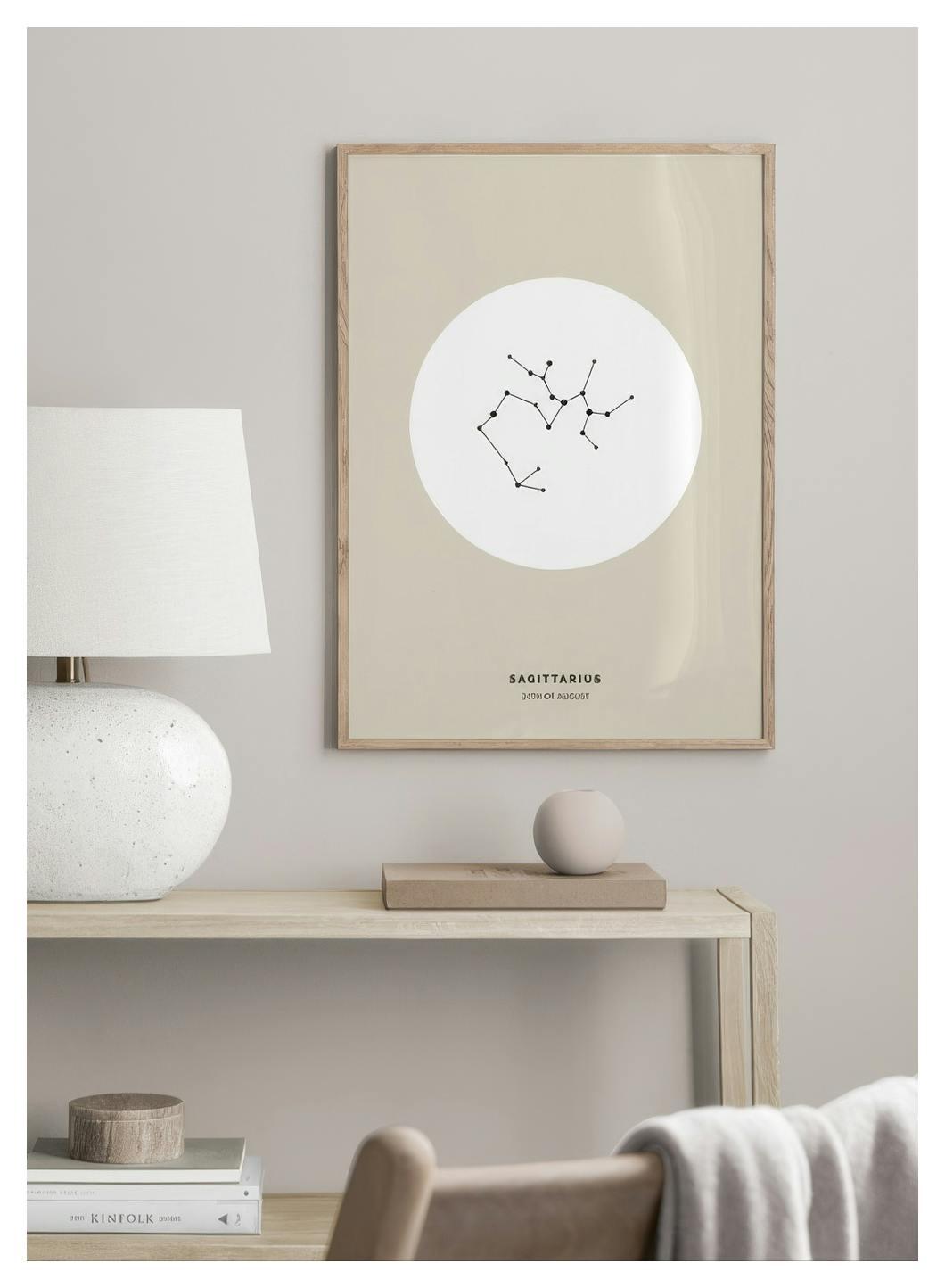 Star Sign Beige Sagittarius Personal Poster (30x40 cm) - Poster Store
