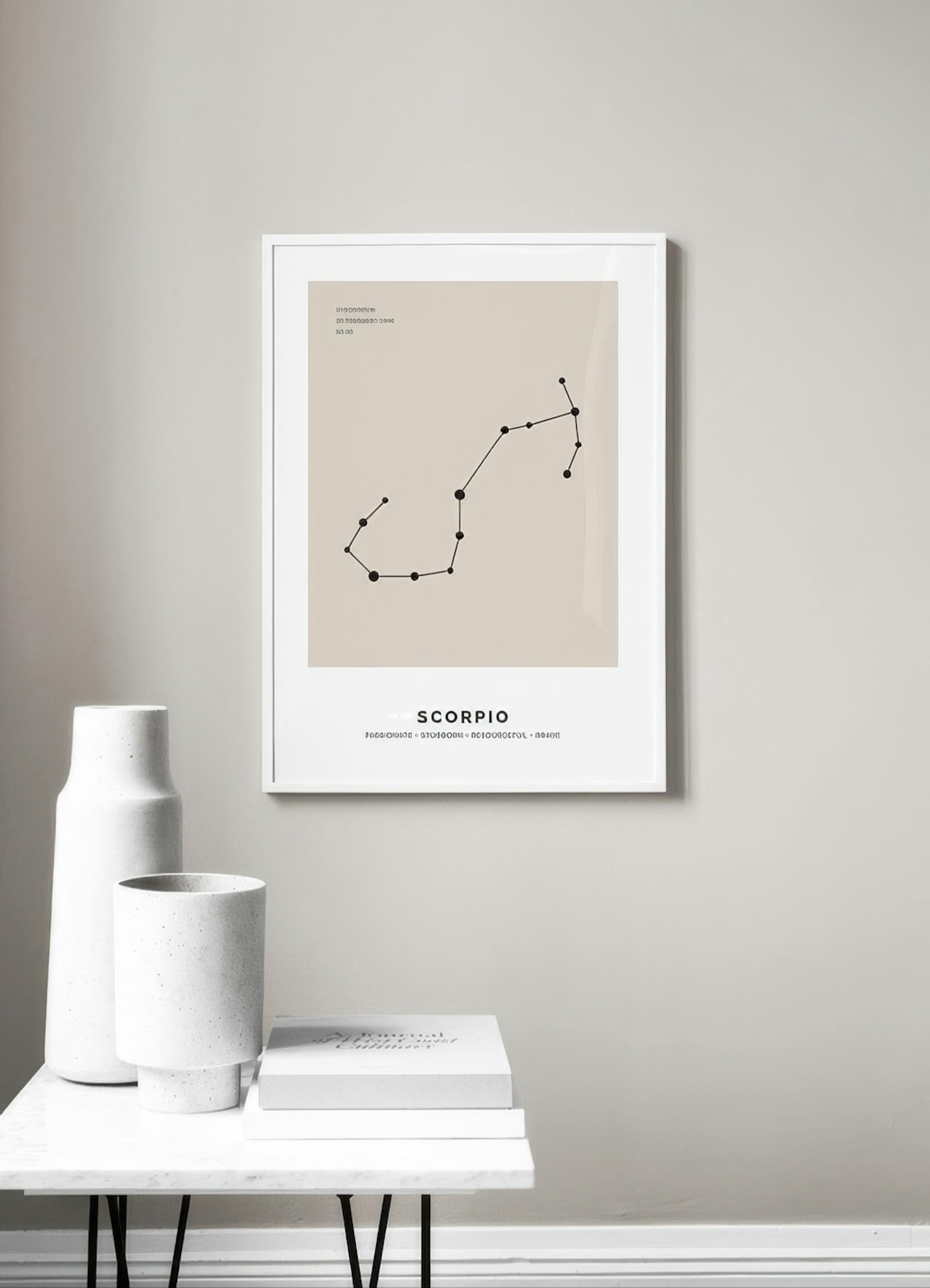 Constellation Beige Scorpio Personal Poster thumbnail
