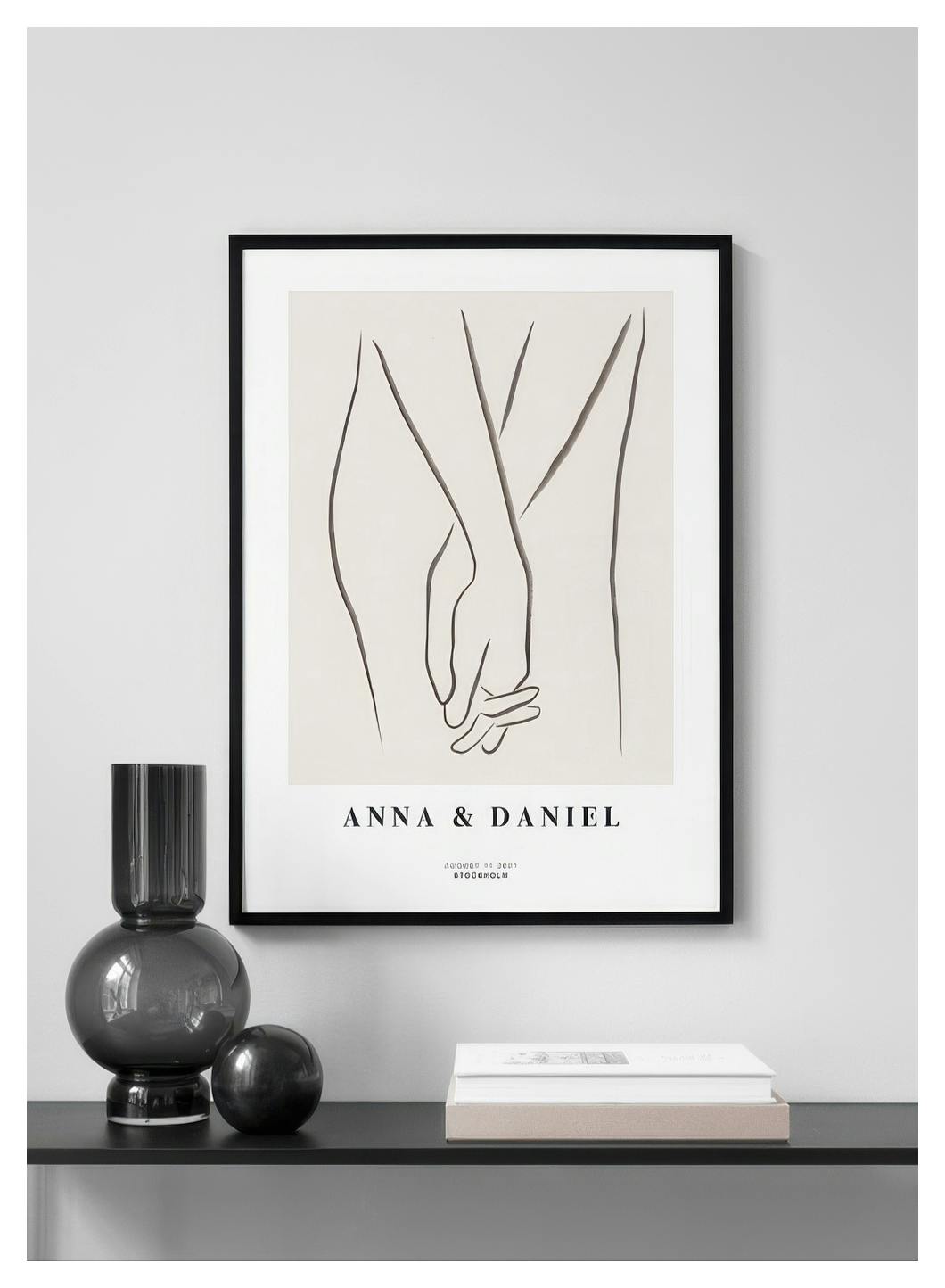 Holding Hands Personal Poster (30x40 cm) - Poster Store