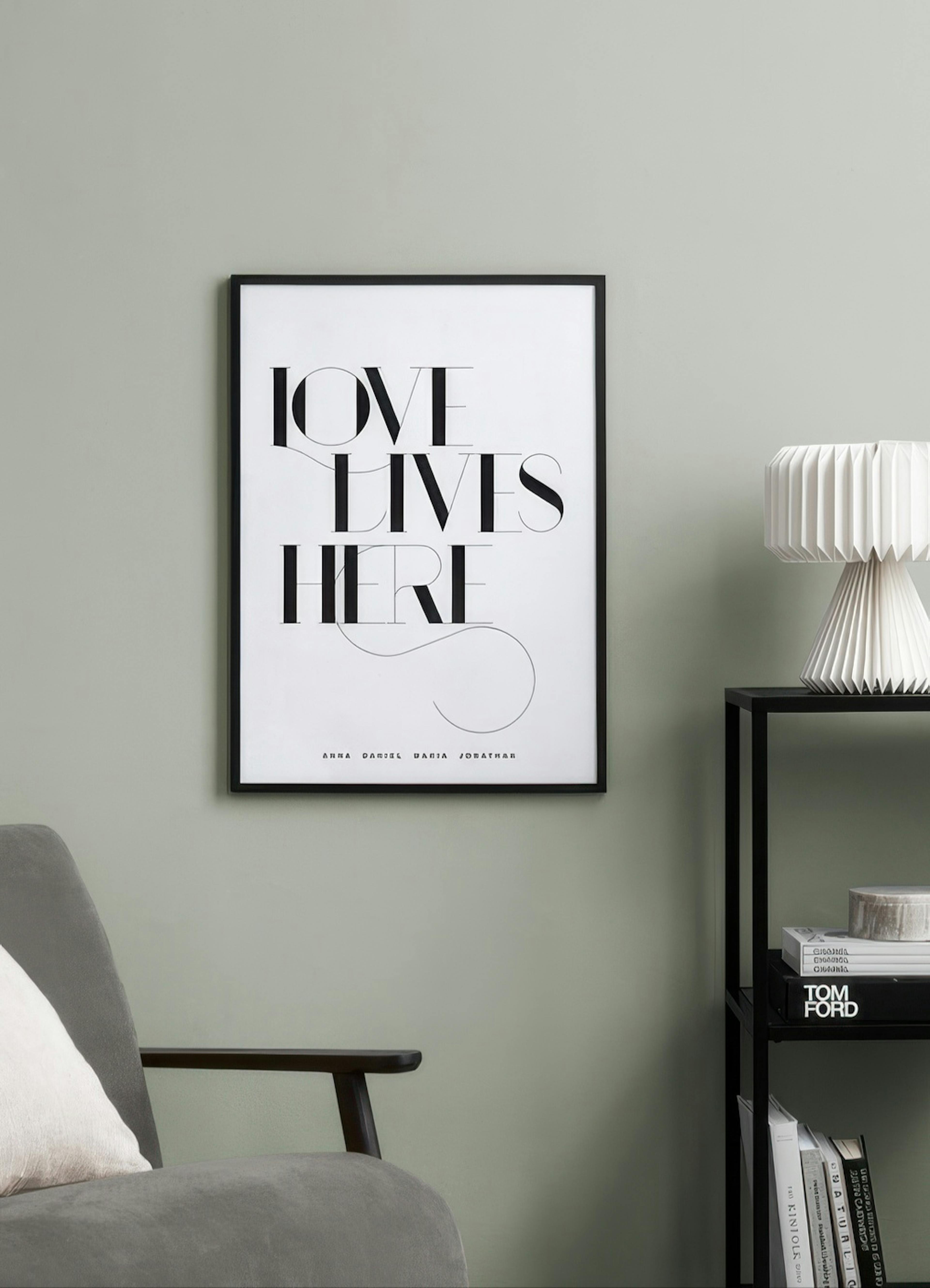 Love Lives Here No1 persoonlijke poster thumbnail
