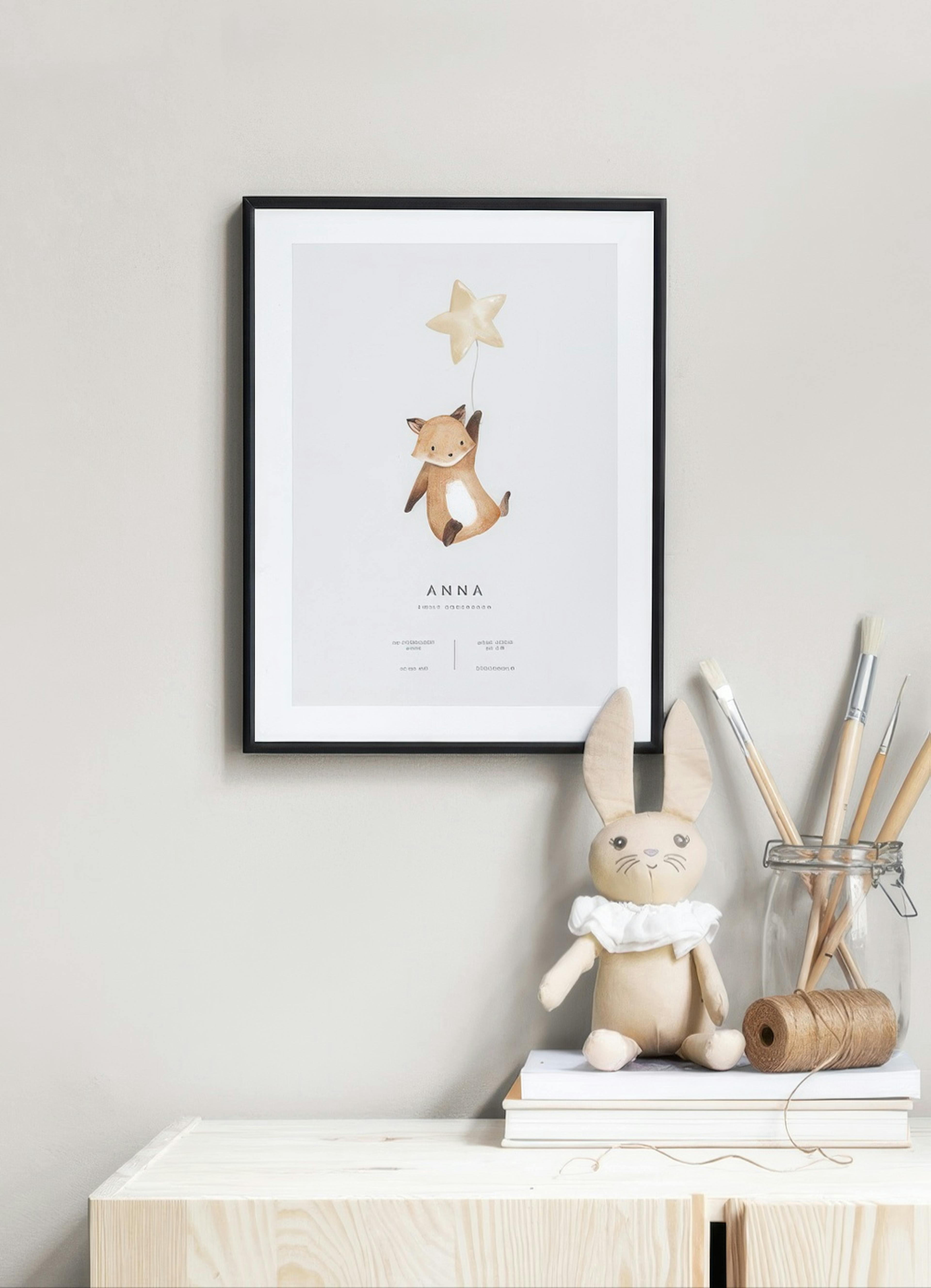 Fliegender Fuchs Personalisiert Poster thumbnail