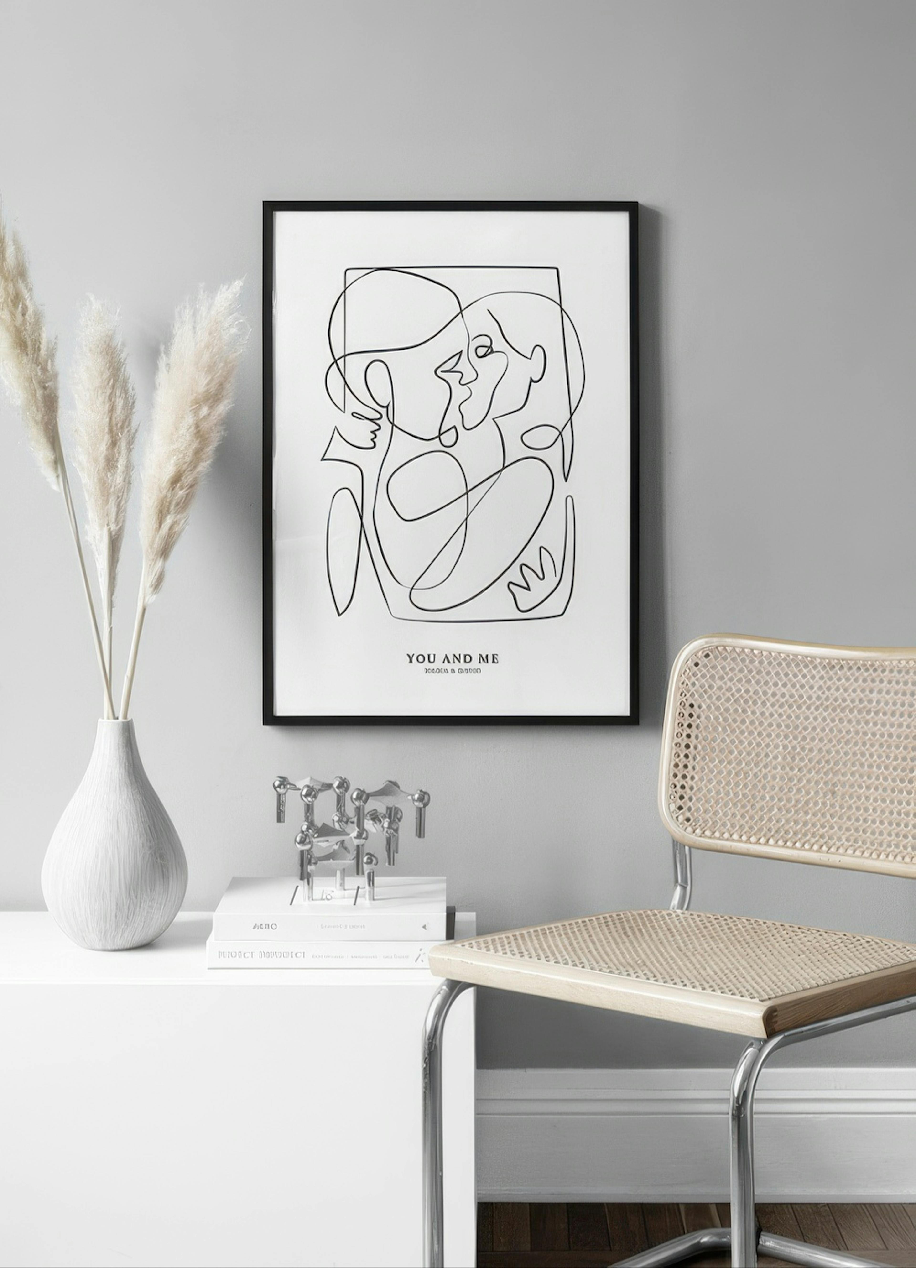 Figure astratte N. 2 bianco e nero poster personalizzato thumbnail