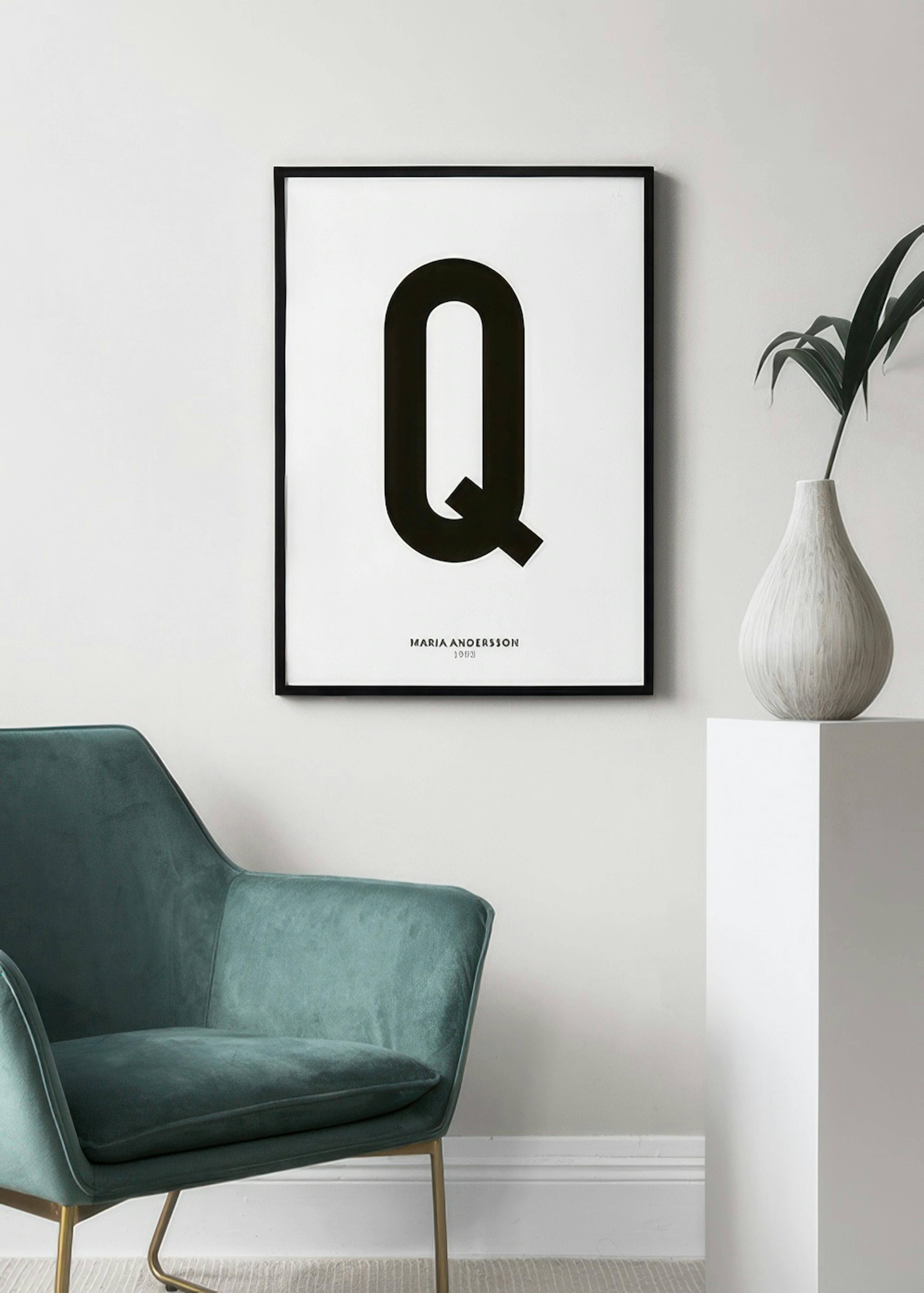 Ma Lettre Q Poster Personnalisé thumbnail
