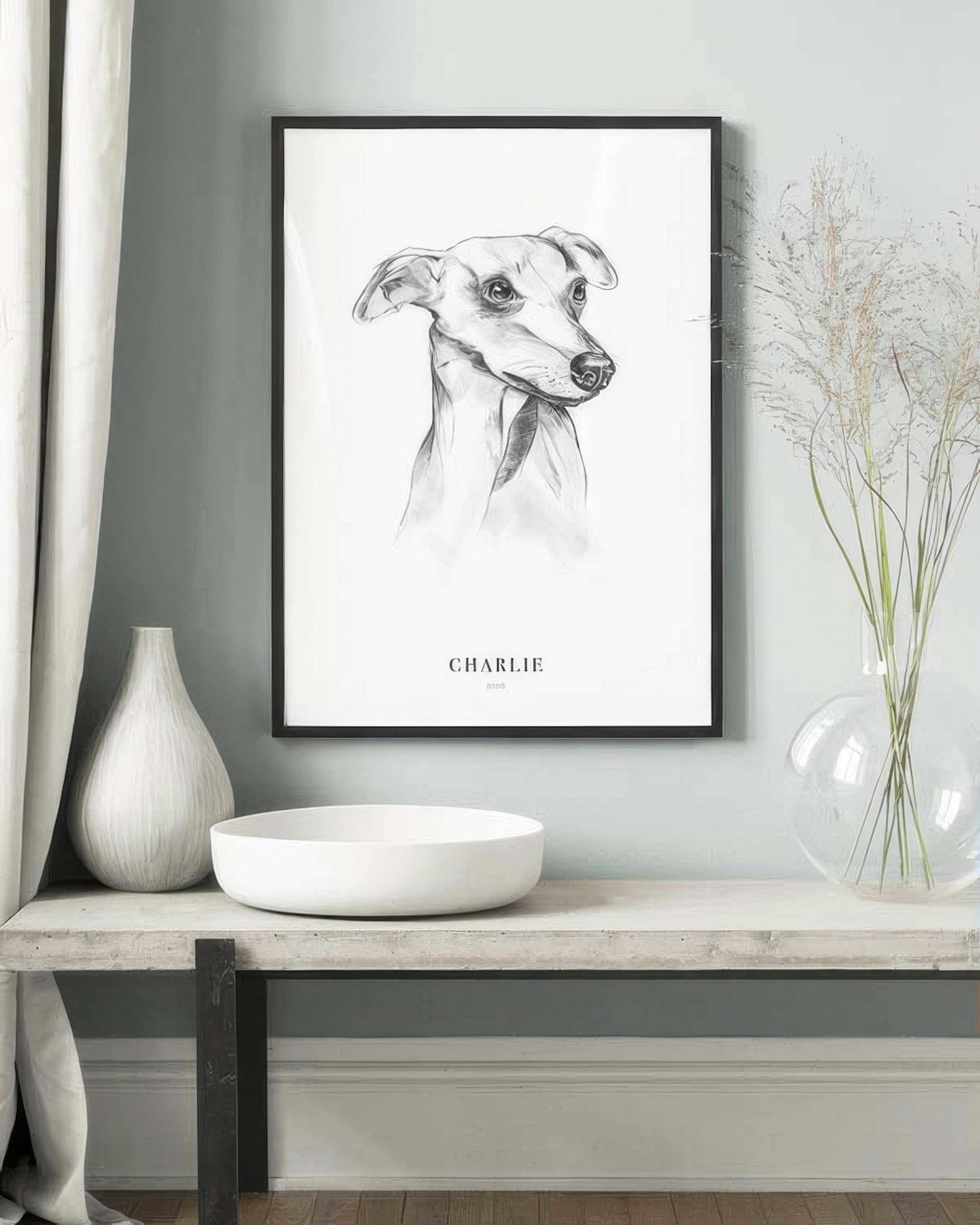 Whippet Dog persoonlijke poster thumbnail