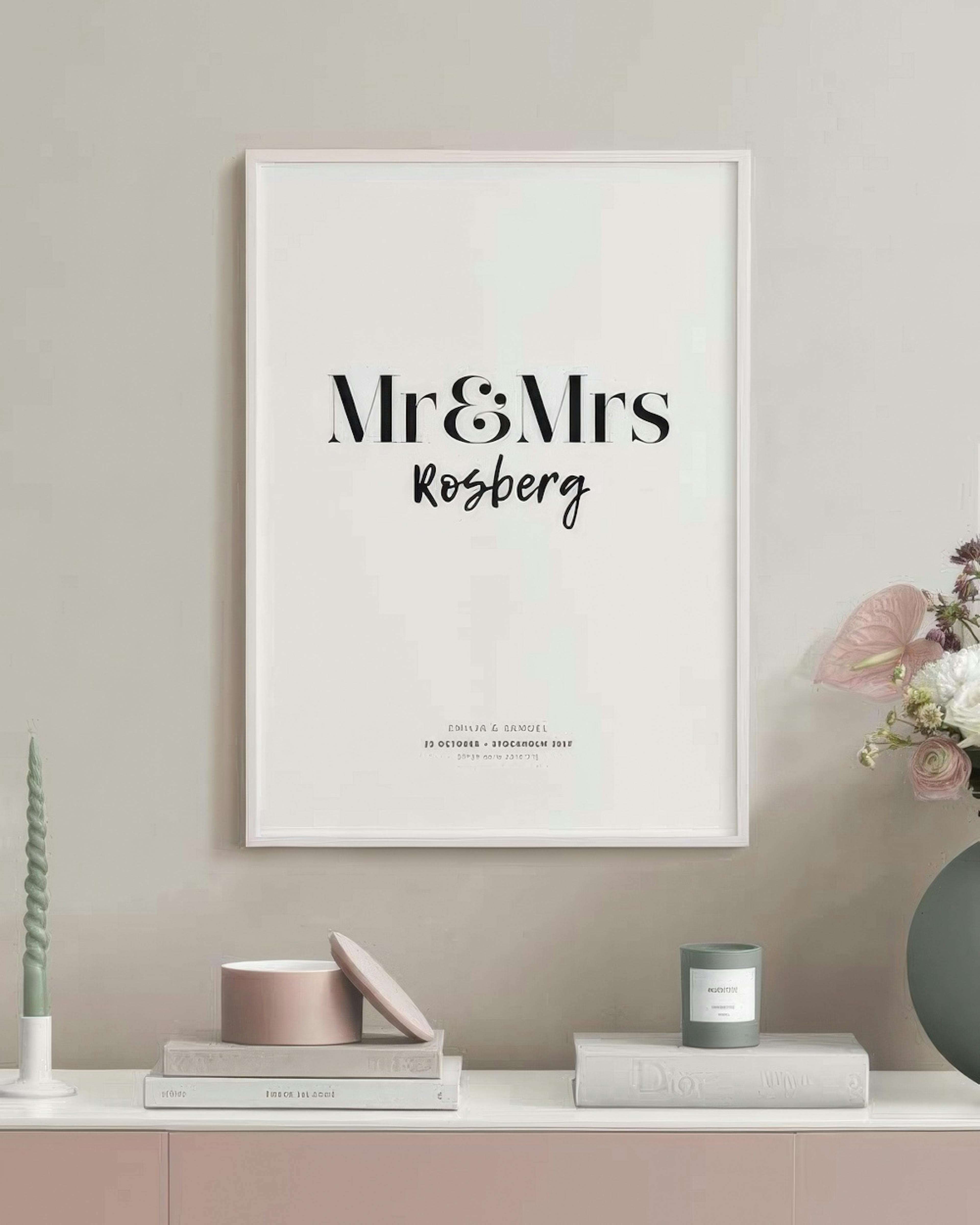 Mr And Mrs Personalisiert Poster thumbnail