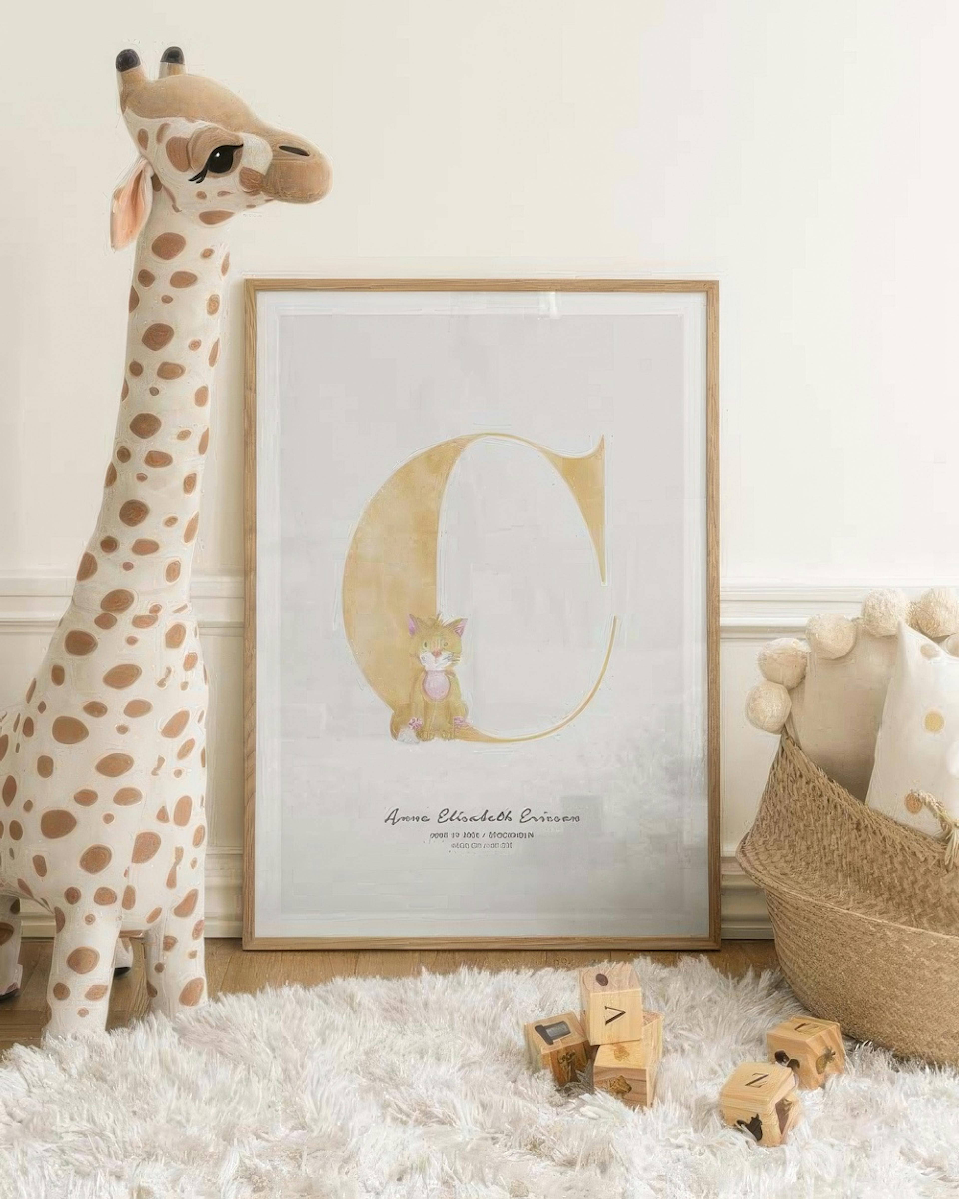 Lettera C per bambini poster personalizzato thumbnail