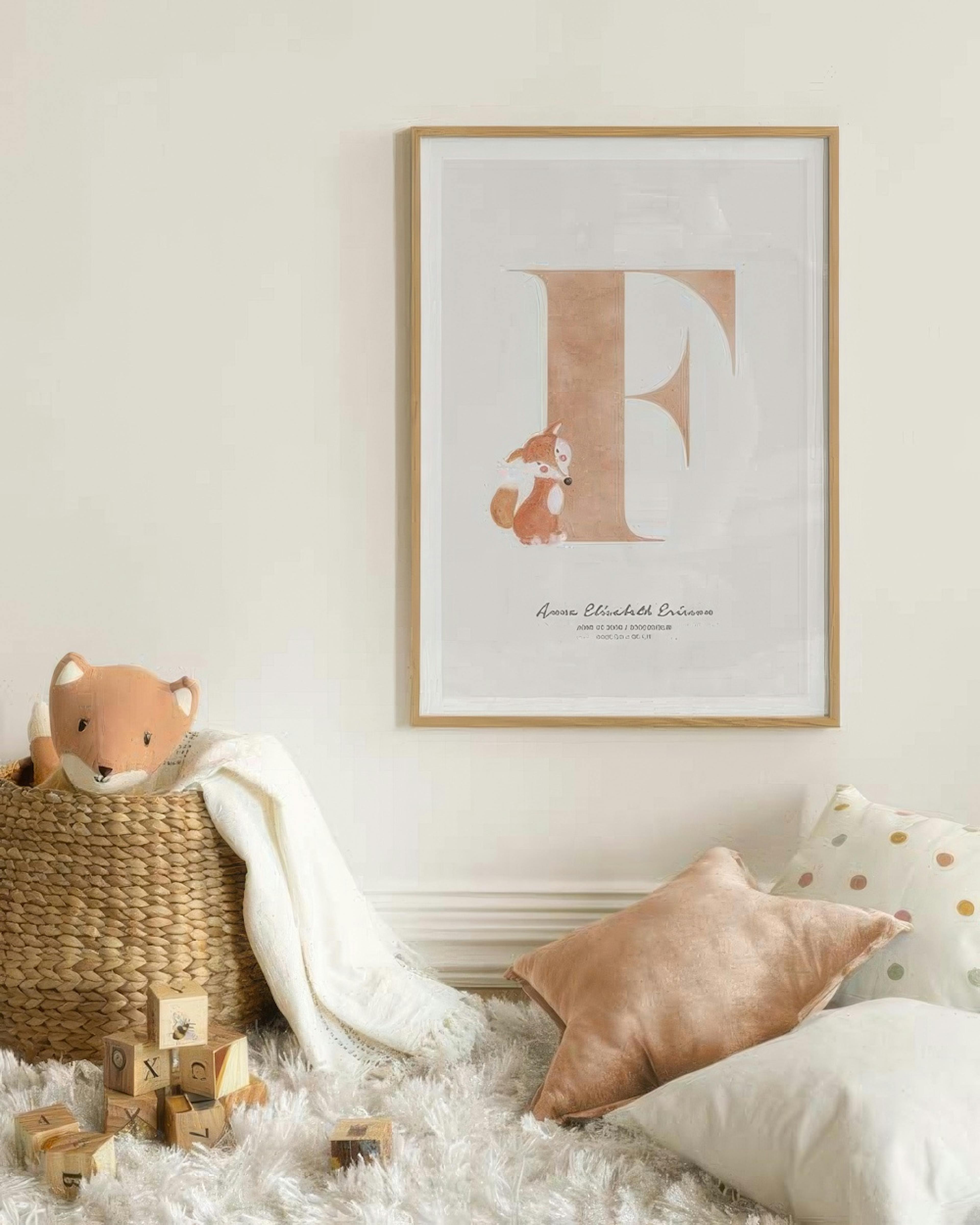 Kinderletter F persoonlijke poster thumbnail