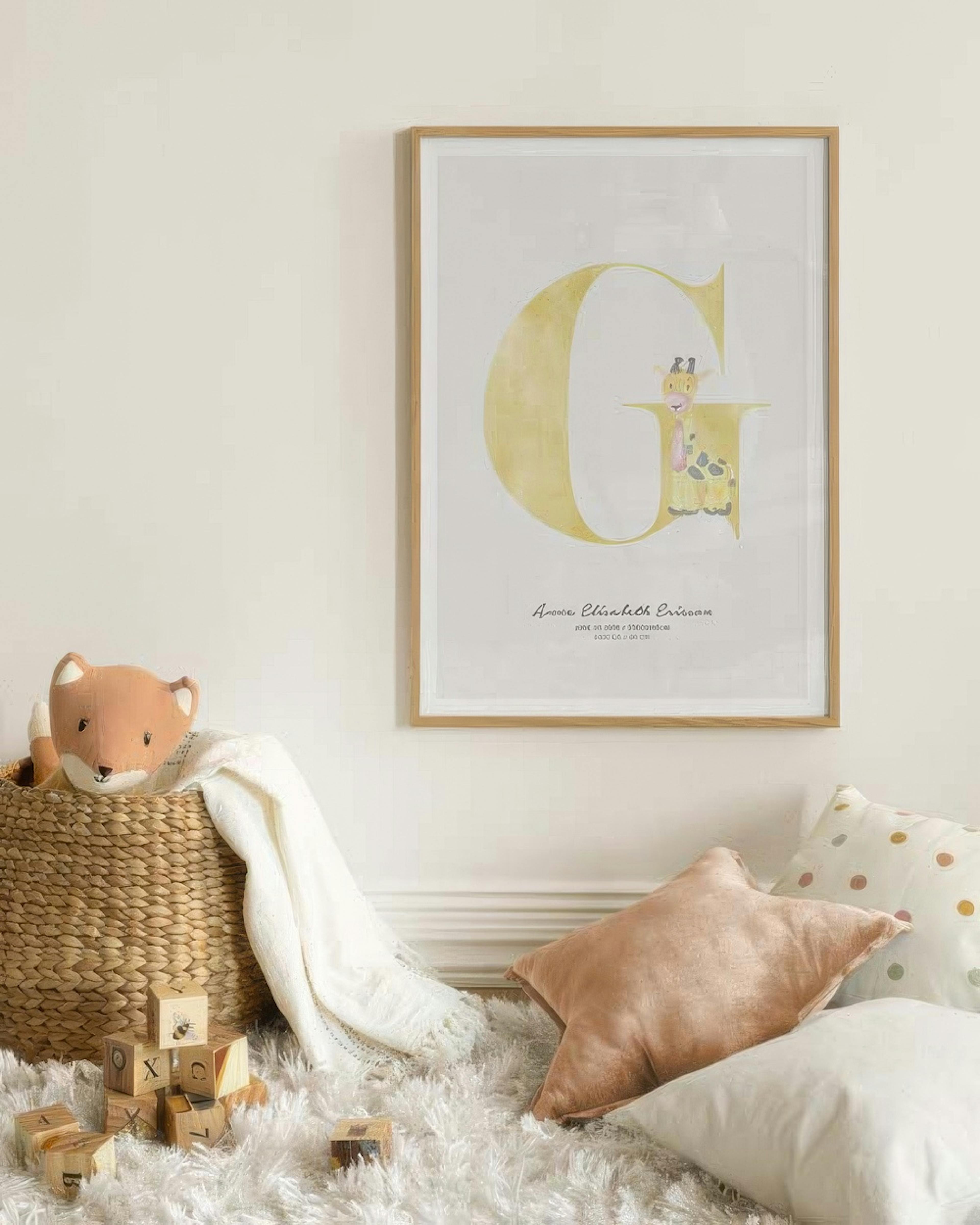 Lettre Enfant G Poster Personnalisé thumbnail