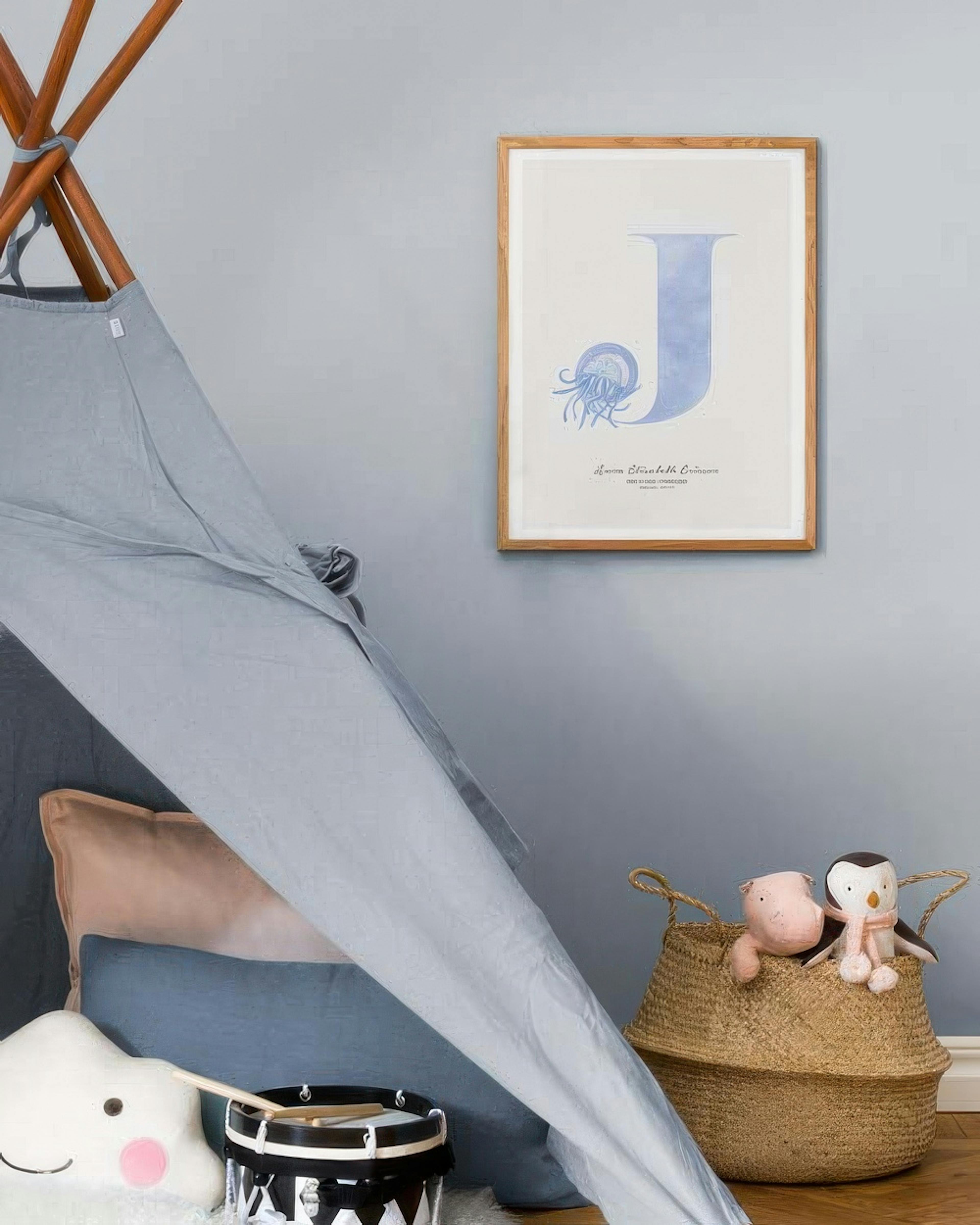 Lettre Enfant J Poster Personnalisé thumbnail