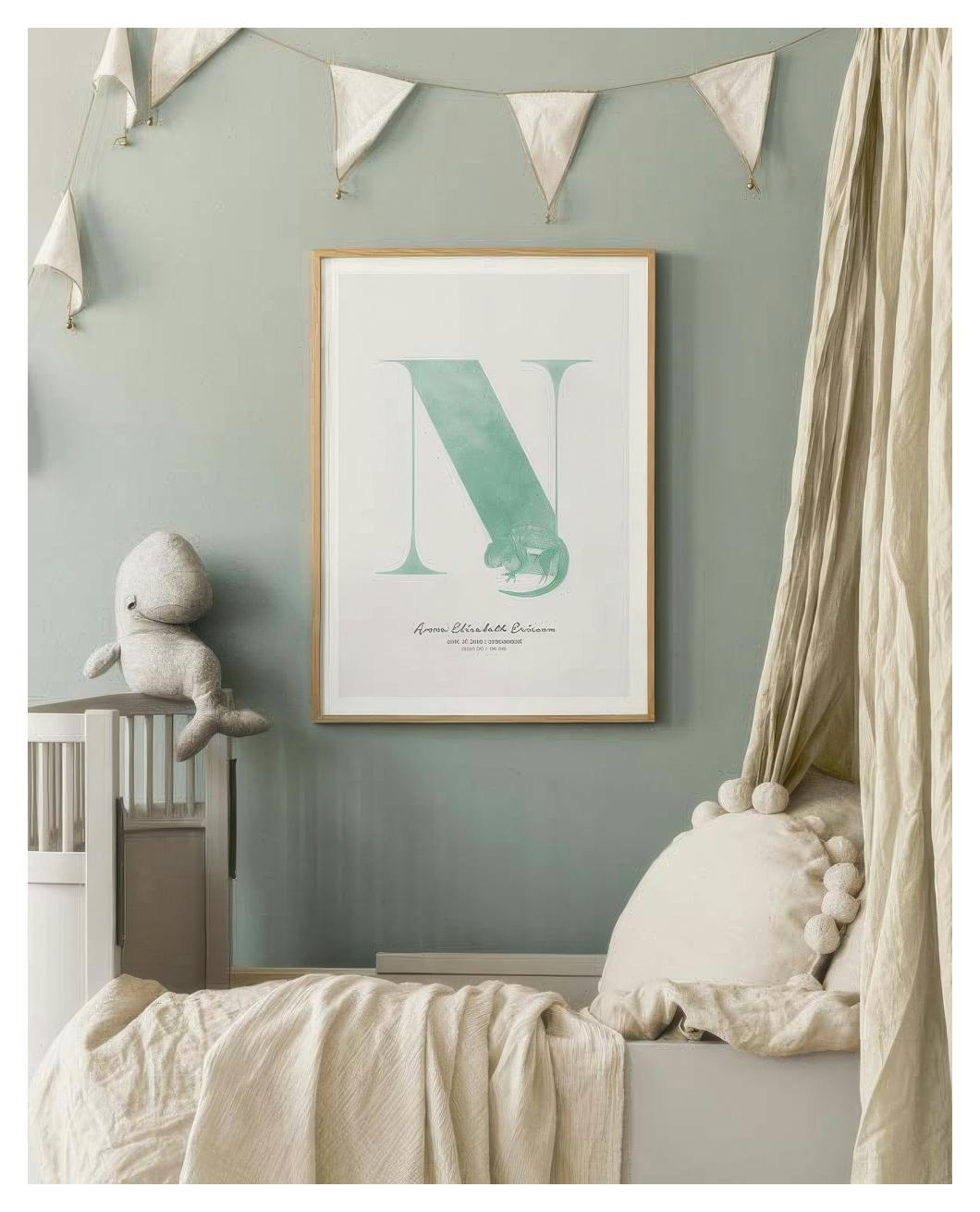 Kids Letter N Personal Poster (30x40 cm) - Poster Store